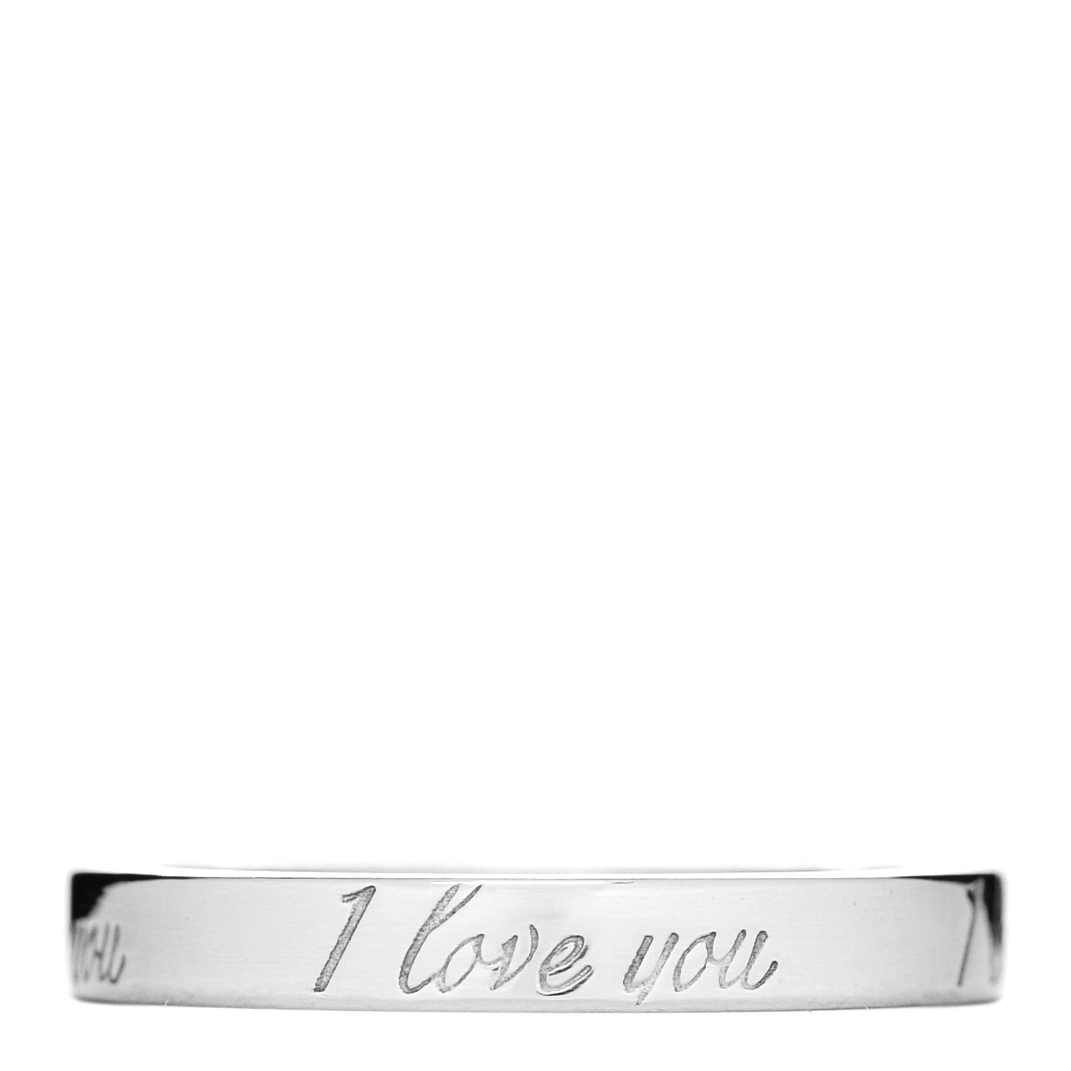 Tiffany Sterling Silver I Love You Band Ring 50 5.5 1 of 3