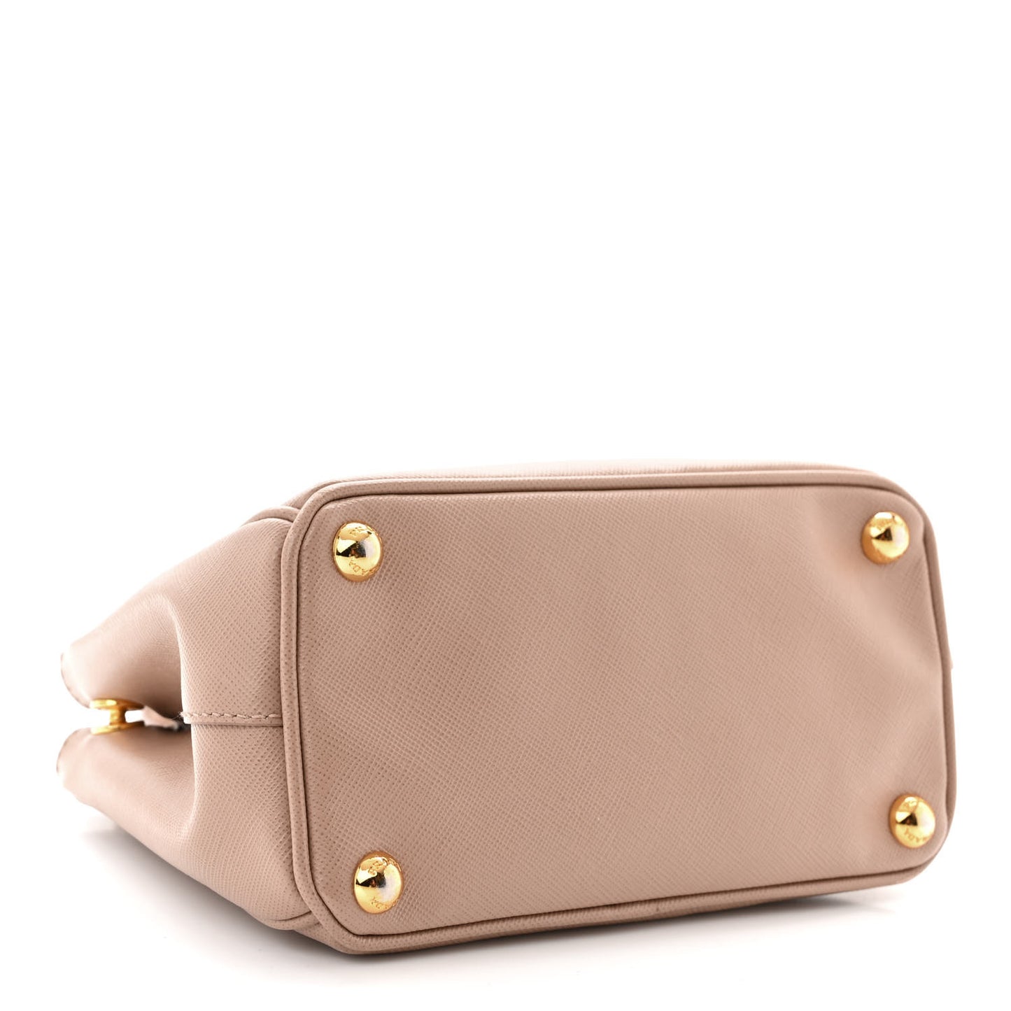 Saffiano Lux Micro Galleria Double Zip Tote Cammeo