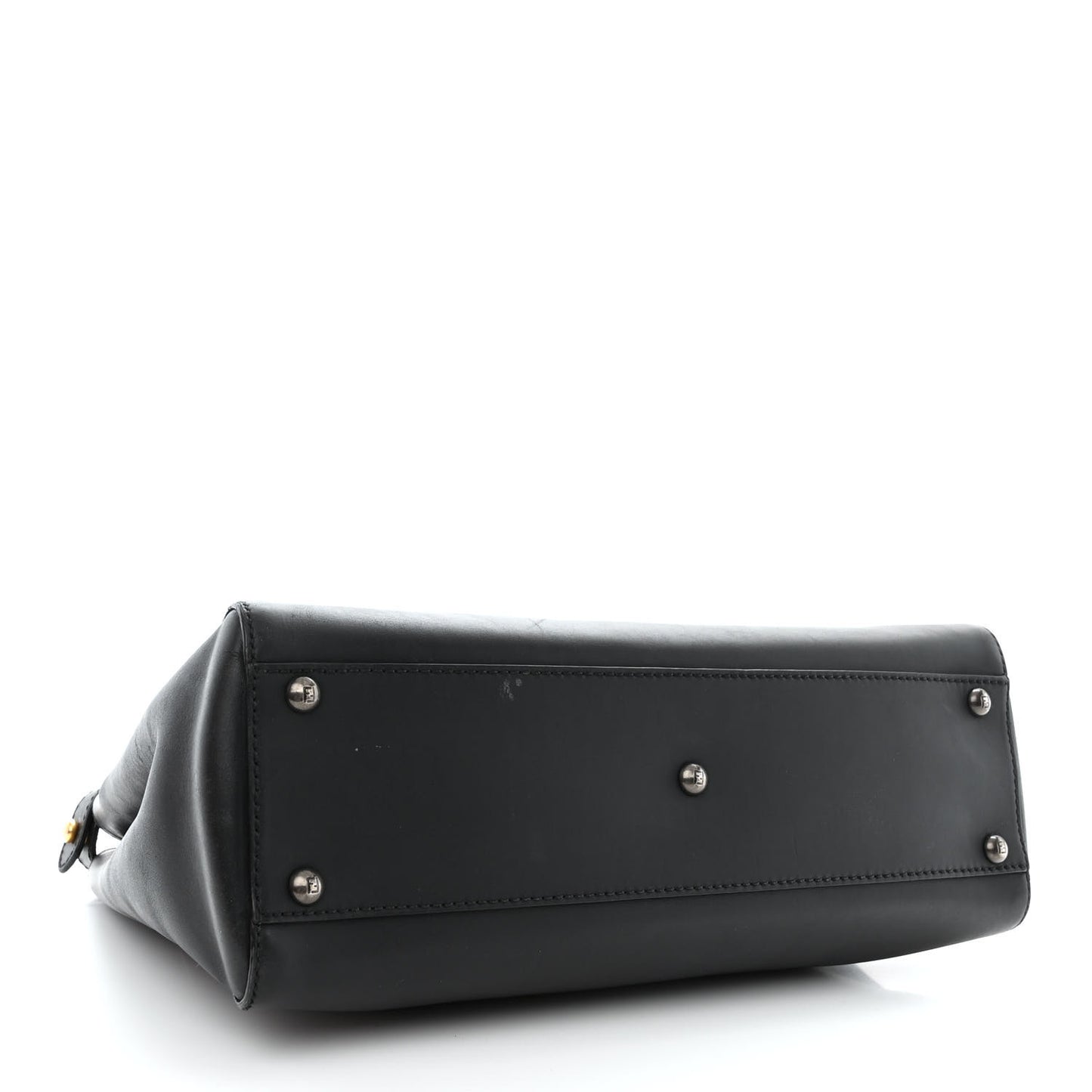 Vitello Suede Medium Peekaboo Iconic Satchel Black