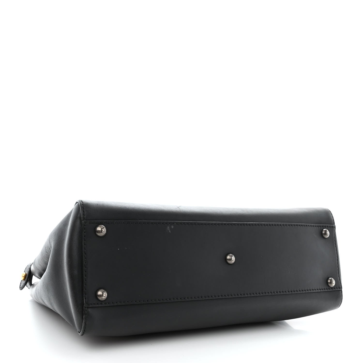 Fendi Vitello Suede Medium Peekaboo Iconic Satchel Black 4 of 16