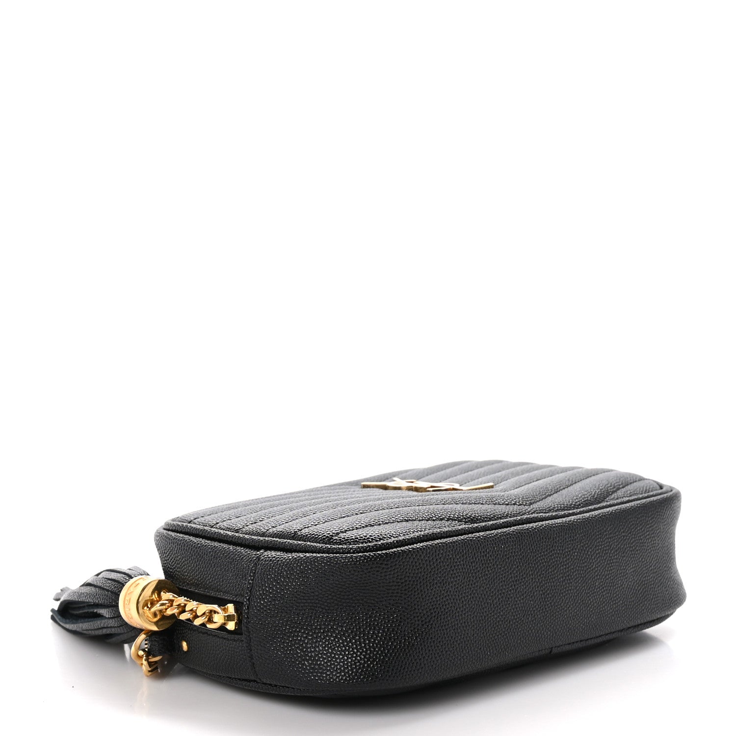 Saint Laurent Grain De Poudre Matelasse Monogram Mini Lou Camera Bag Black 4 of 10