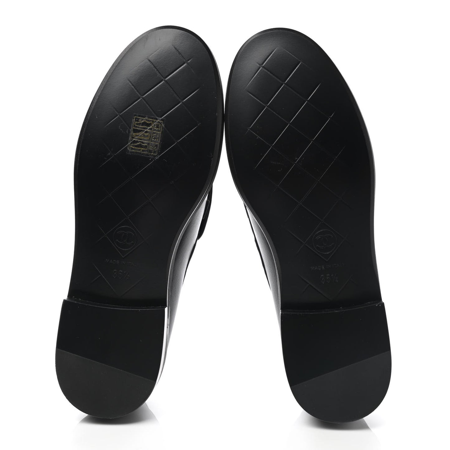 Lambskin Quilted CC Turnlock Loafers 35.5 Black