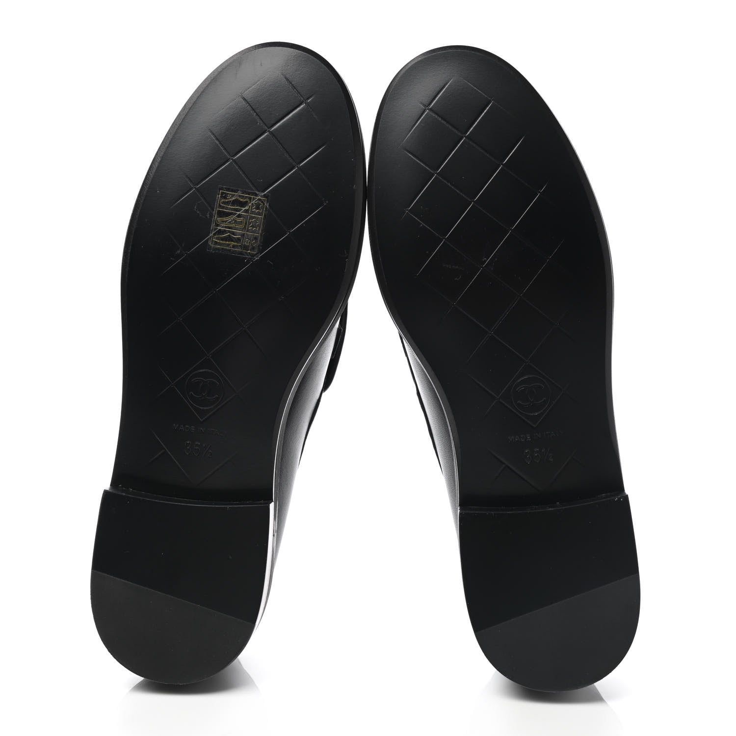 Chanel Lambskin Quilted CC Turnlock Loafers 35.5 Black 5 of 9