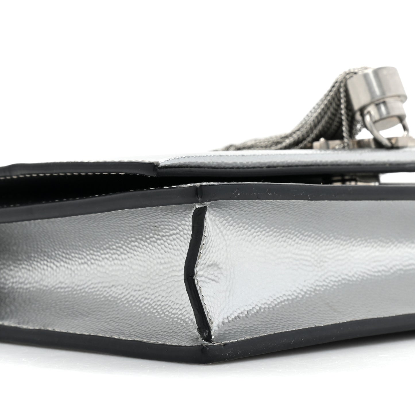 Grain De Poudre Clasic Kate Monogram Tassel Chain Wallet Argento