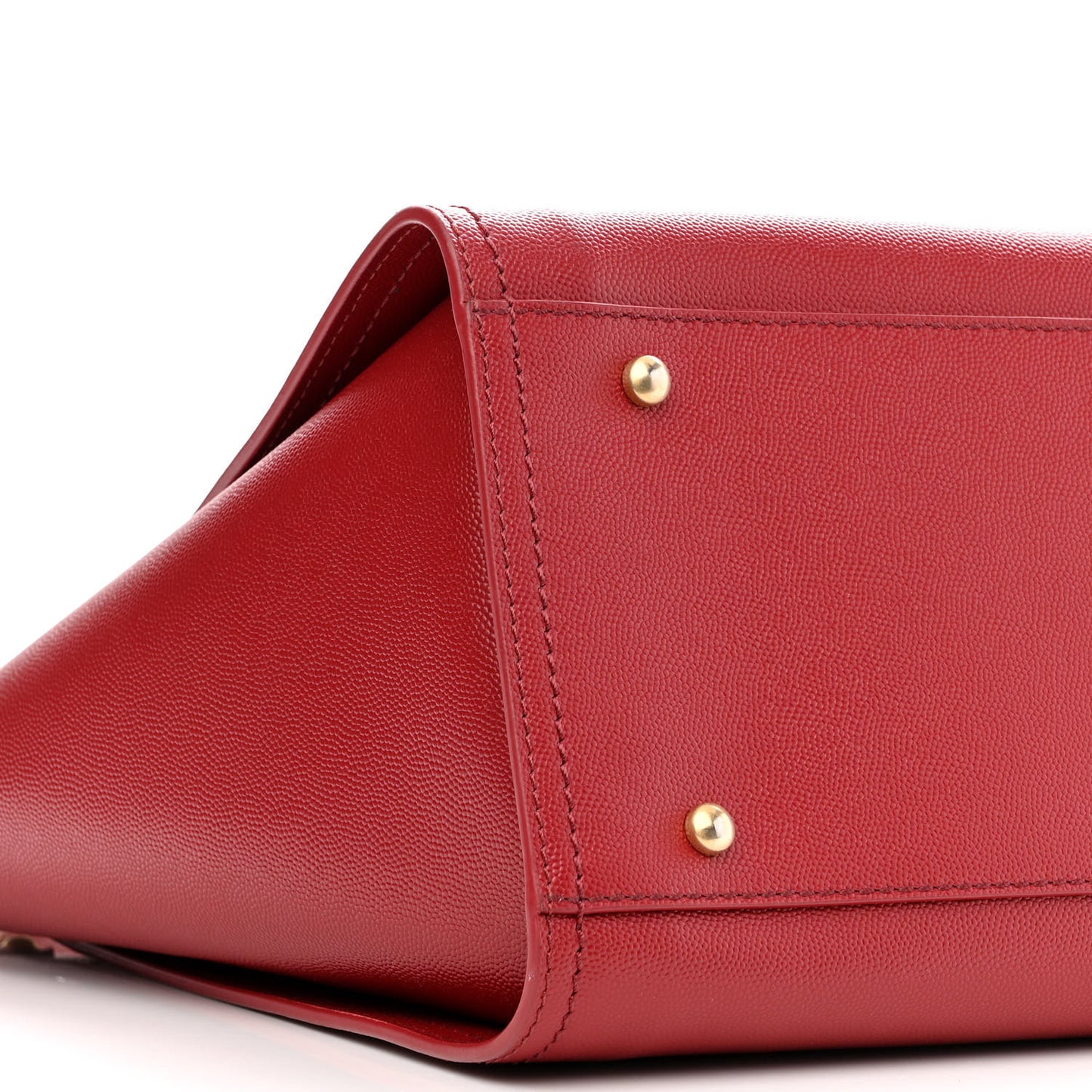 Caviar Small Studded Deauville Tote Red