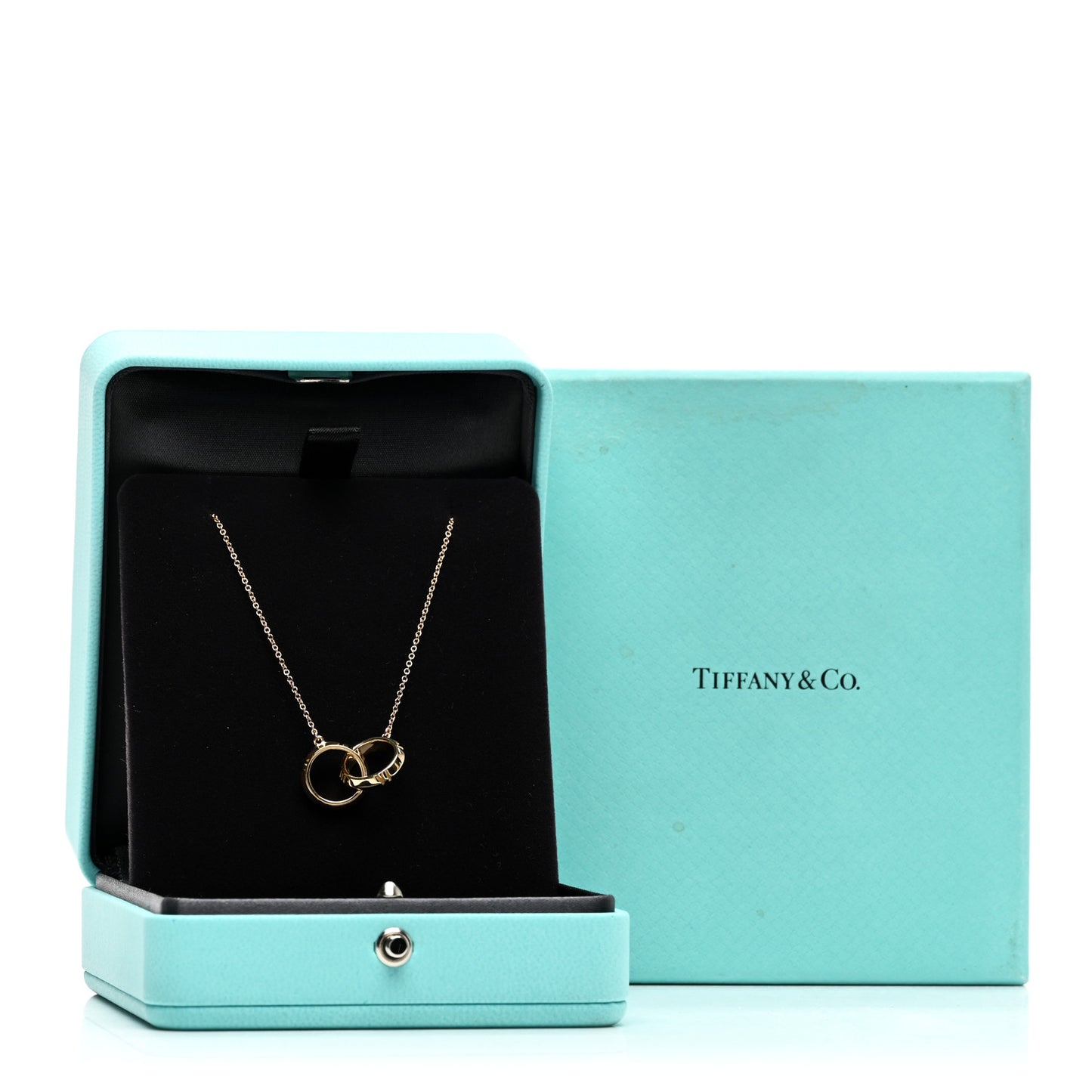 18K Yellow Gold Interlocking Atlas Open Pendant Necklace