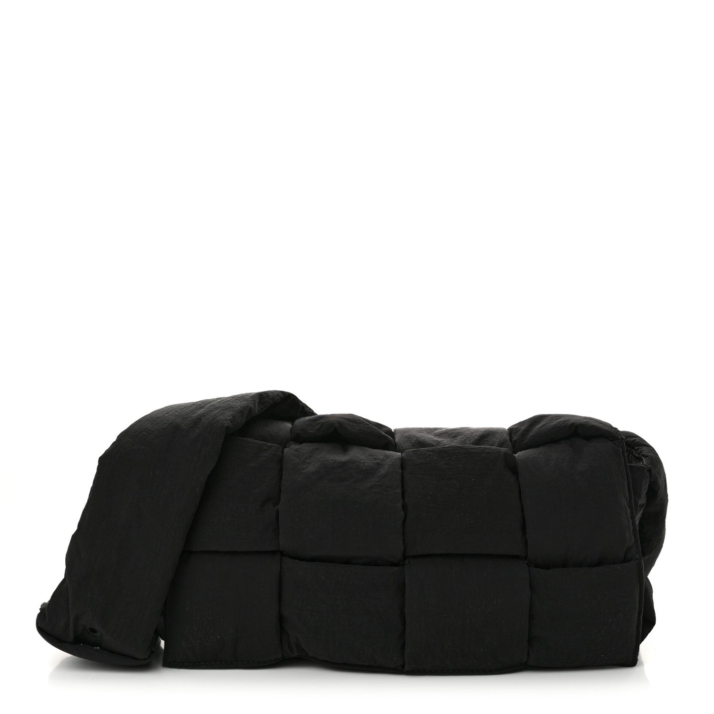 Nylon Intrecciato Padded Tech Cassette Bag Black