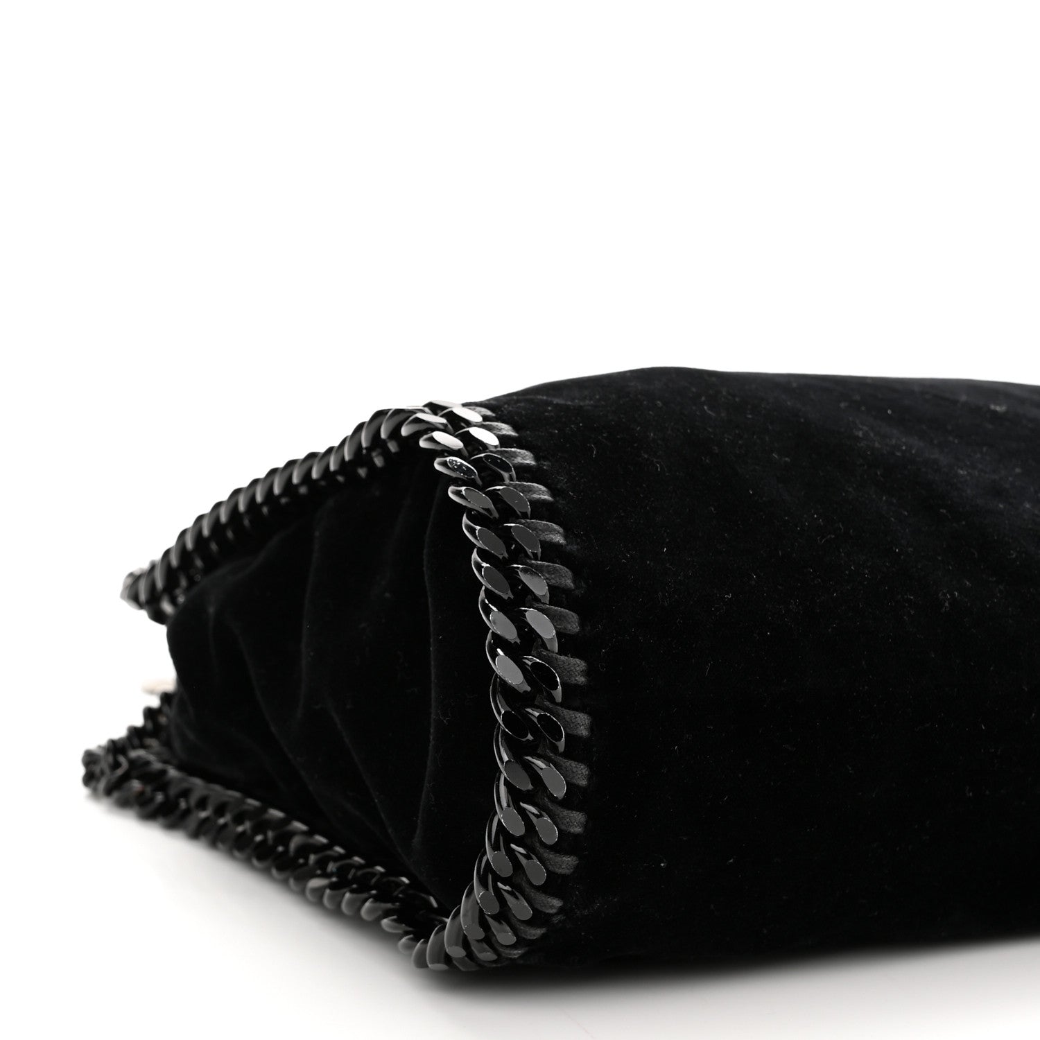 Stella McCartney Velvet Mini Falabella Fold Over Tote Black 9 of 10