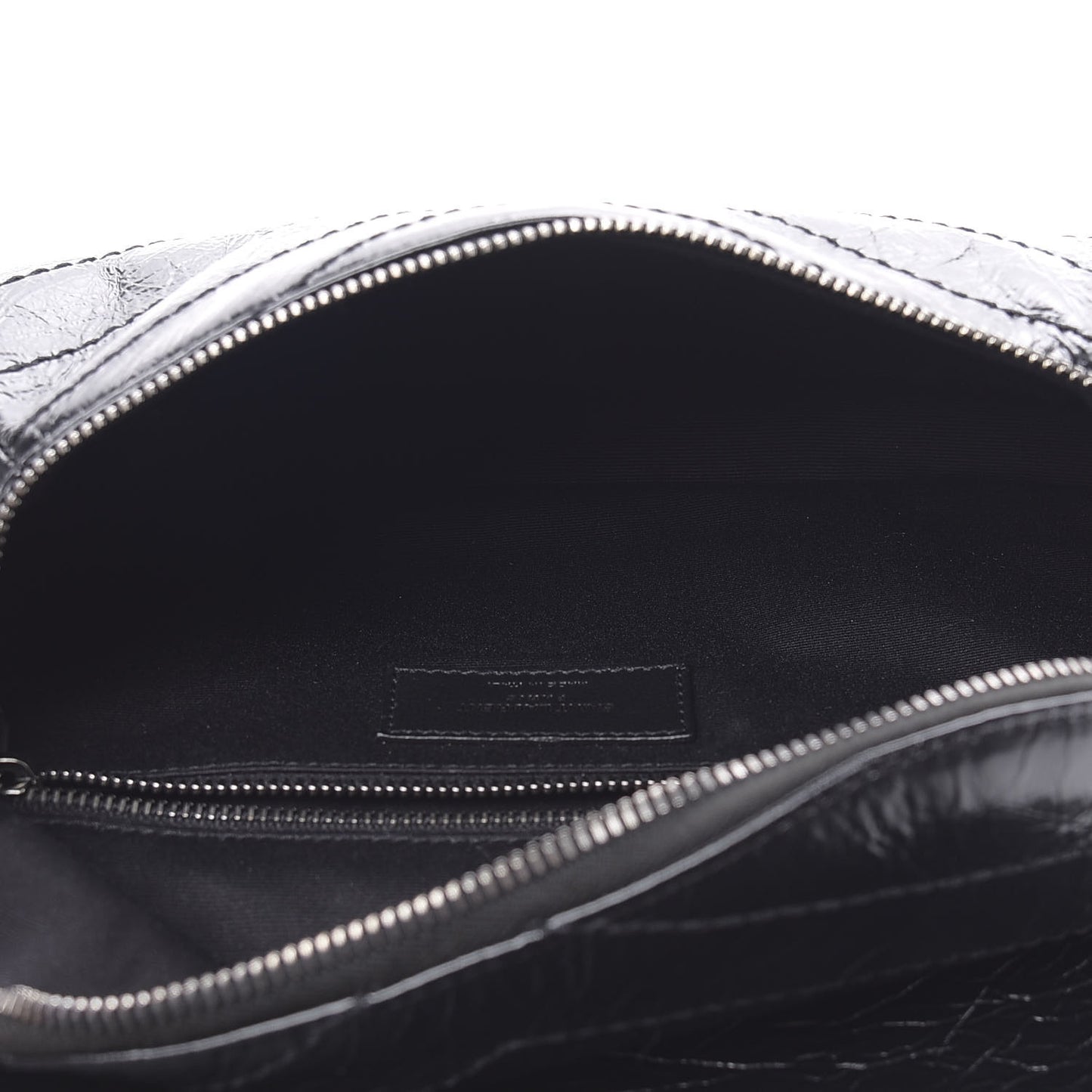 Crinkled Calfskin Matelasse Monogram Niki Body Bag Black