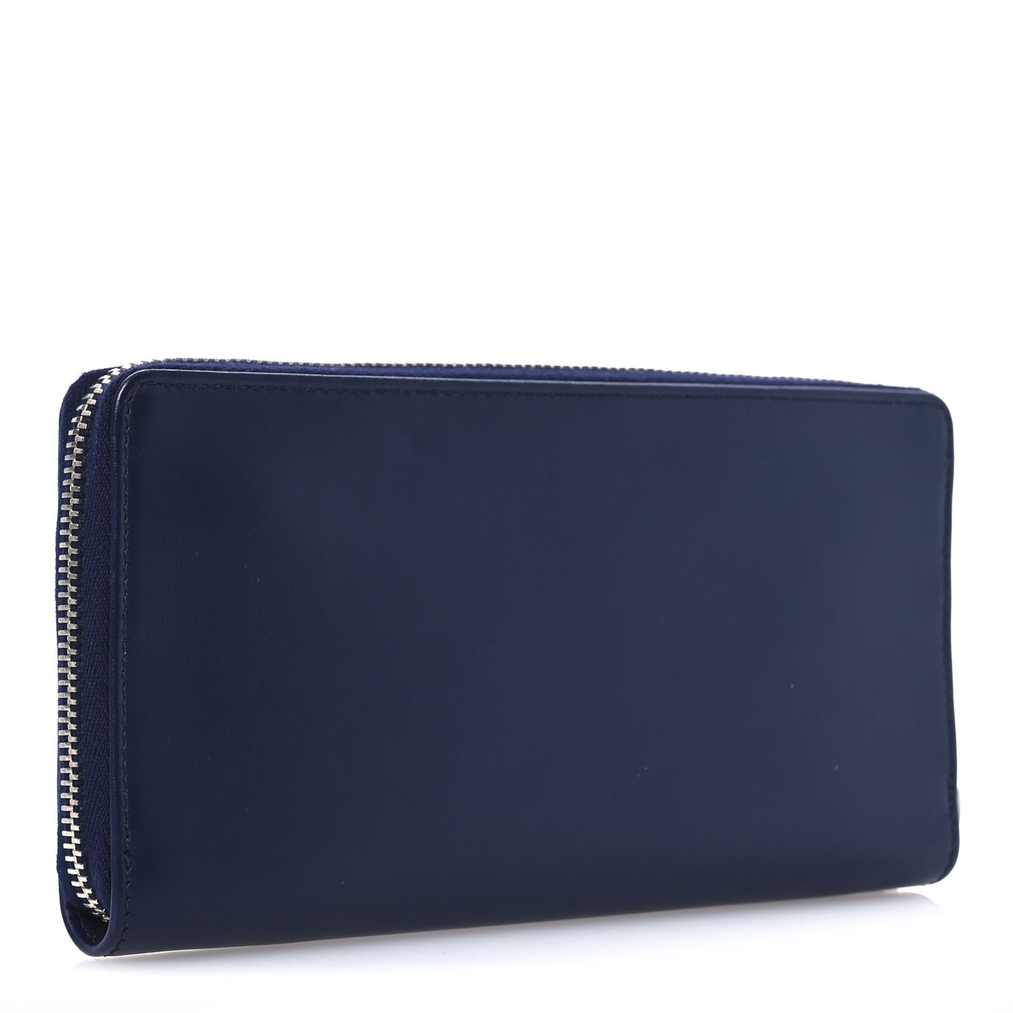 Smooth Calfskin Metallic Patent Giant 12 Silver Hardware Continental Zip Around Wallet Ultraviolet