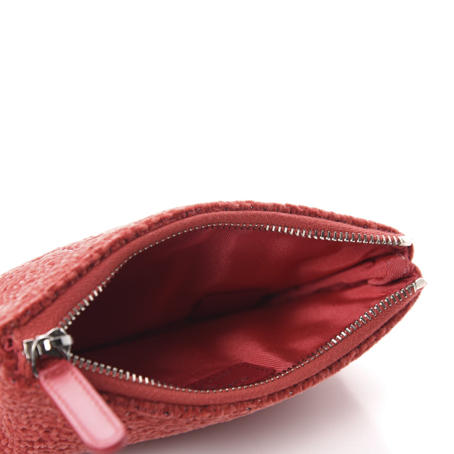 Lurex Boucle Deauville Cosmetic Pouch Red