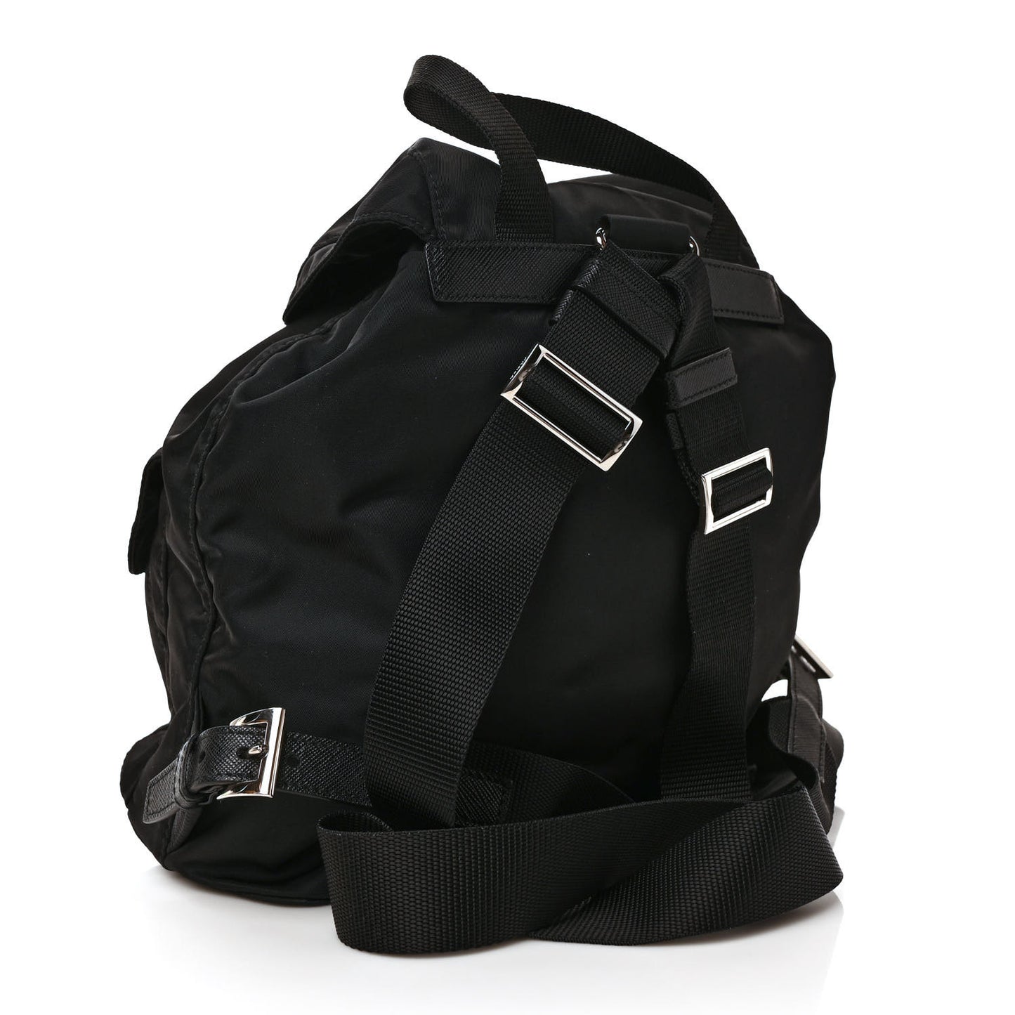 Tessuto Nylon Saffiano Small Backpack Black
