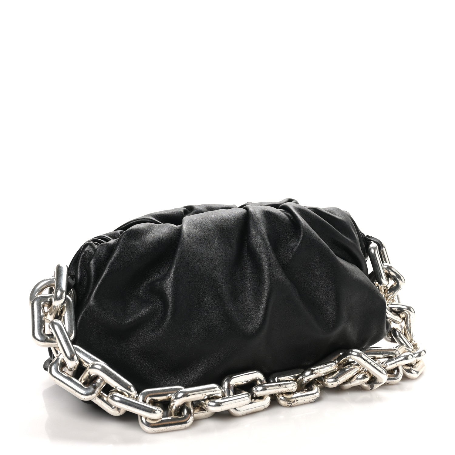 Bottega Veneta Calfskin The Pouch Chain Black 3 of 11