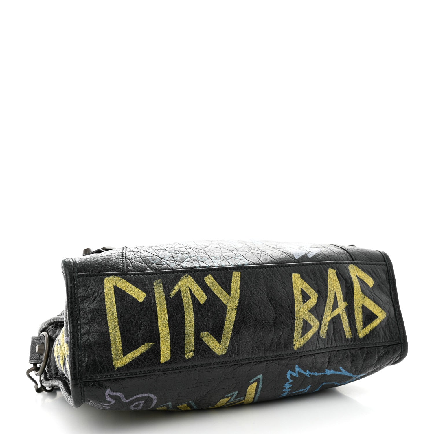 Balenciaga Agneau Graffiti All Over Classic Hardware S City Black Multicolor 4 of 12