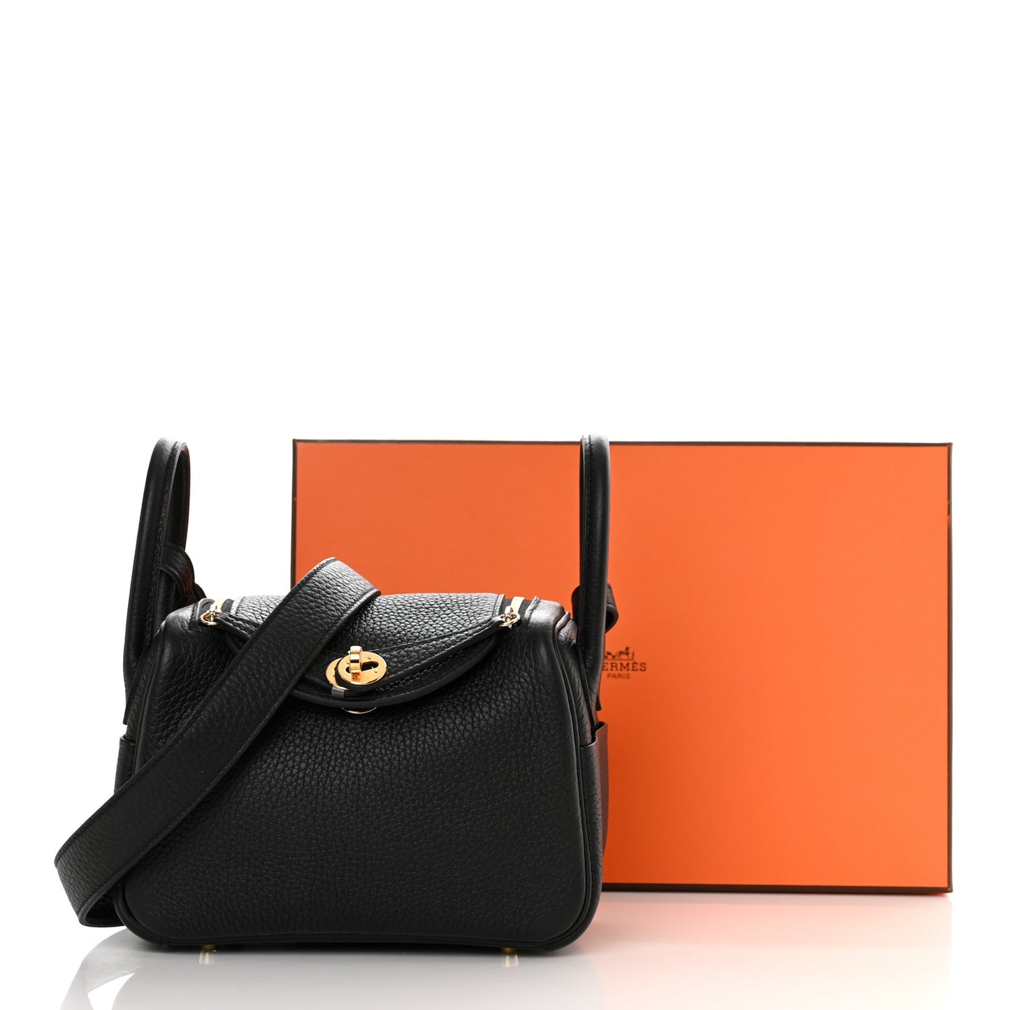 Taurillon Clemence Mini Lindy 20 Black