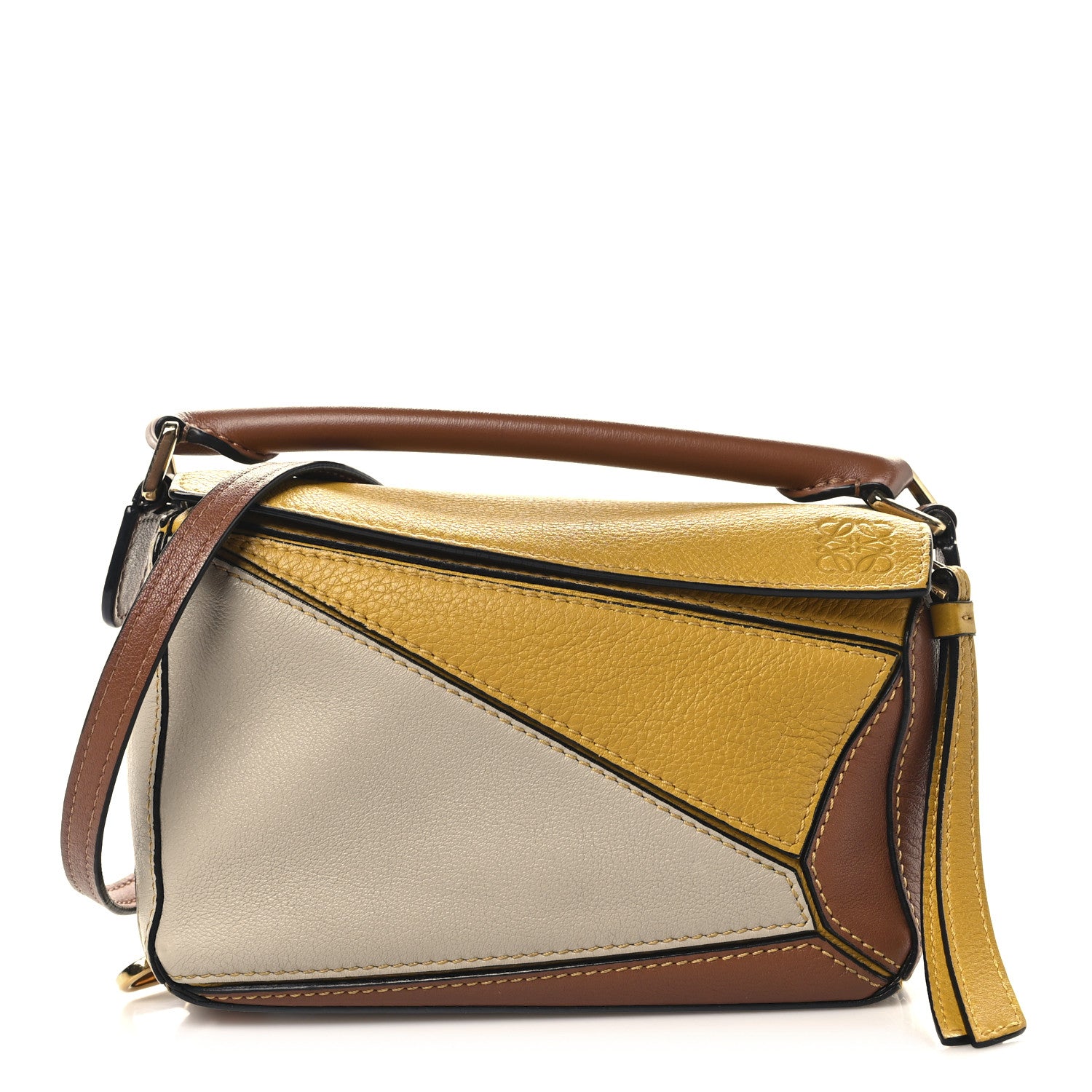 Loewe Calfskin Mini Puzzle Bag Mustard Tan 1746656 – FASHIONPHILE