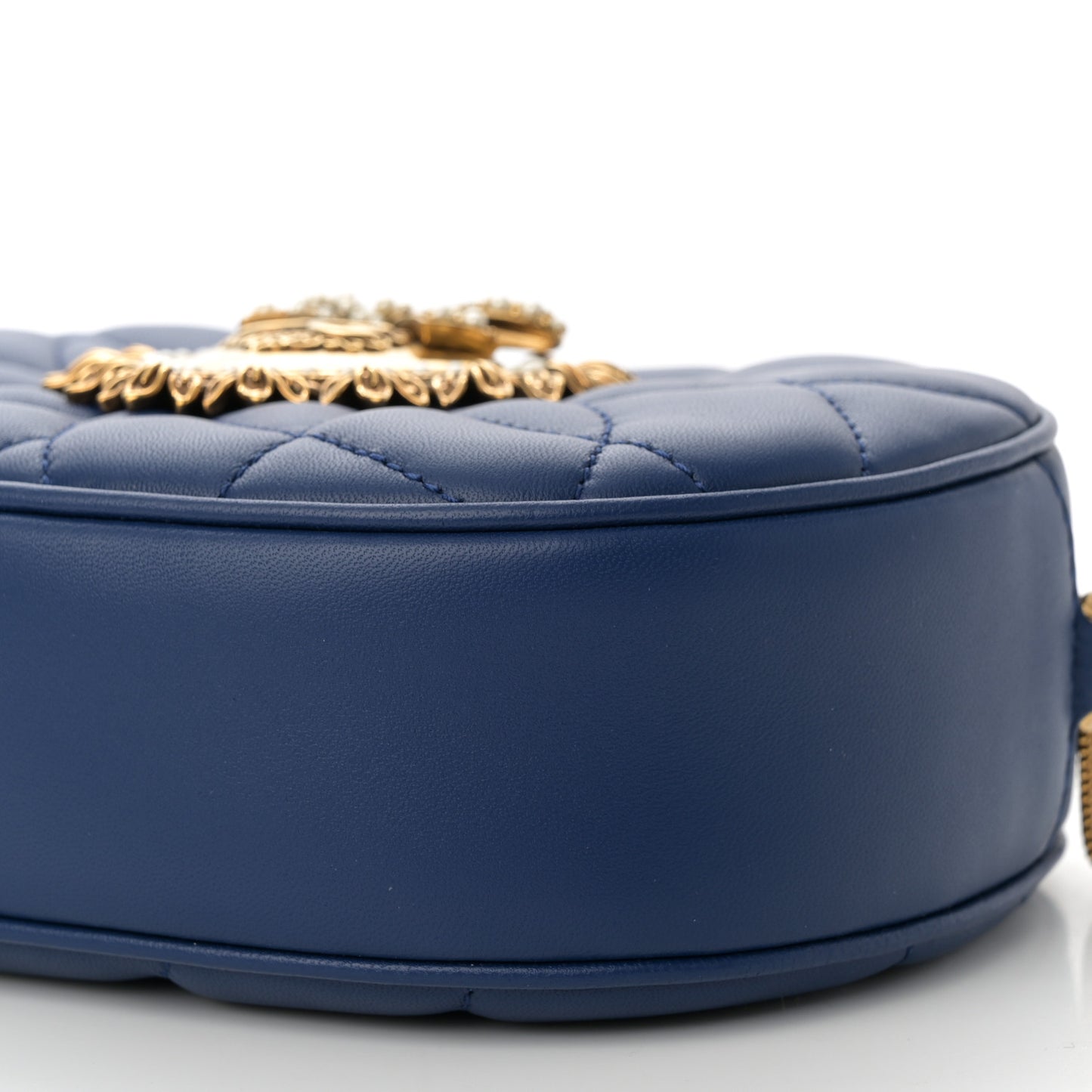 Calfskin Devotion Crossbody Bag Blue