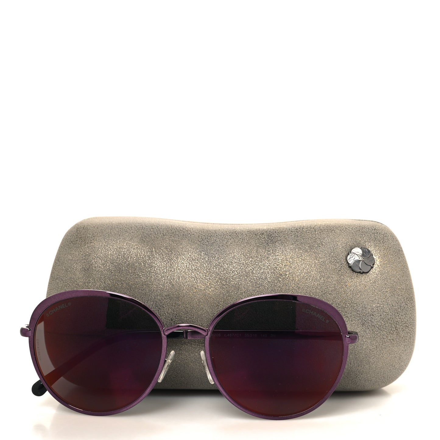 Round Spring Sunglasses 4206 Purple