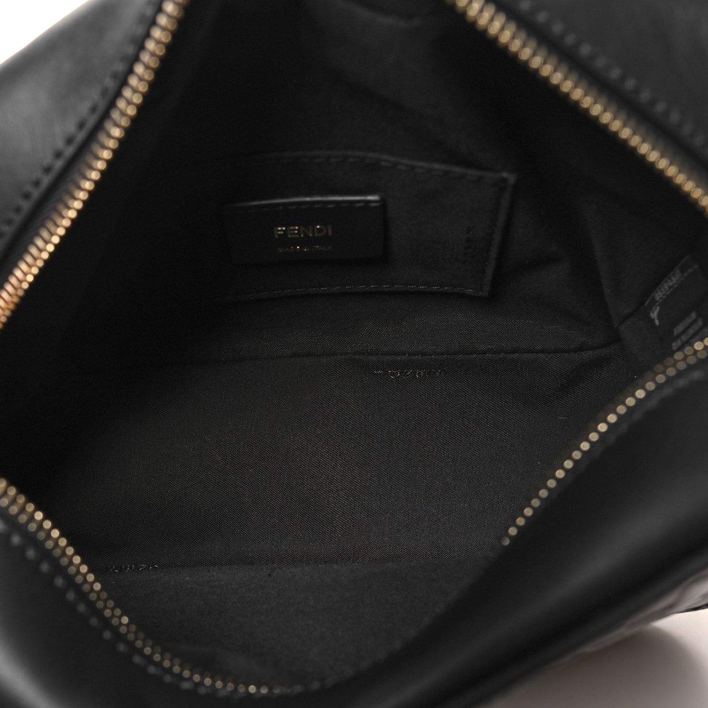 Vitello Century F is Fendi Bi-Color FF 1974 Embossed Camera Case Maya Black