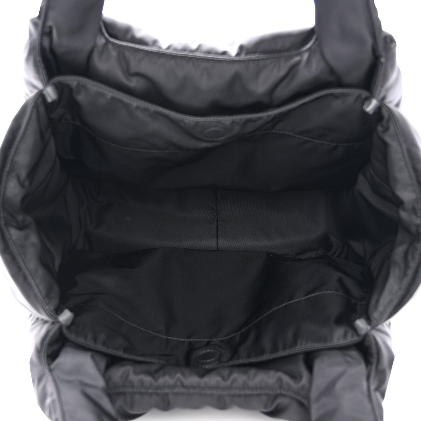 Re-Nylon Padded Large Tote Black