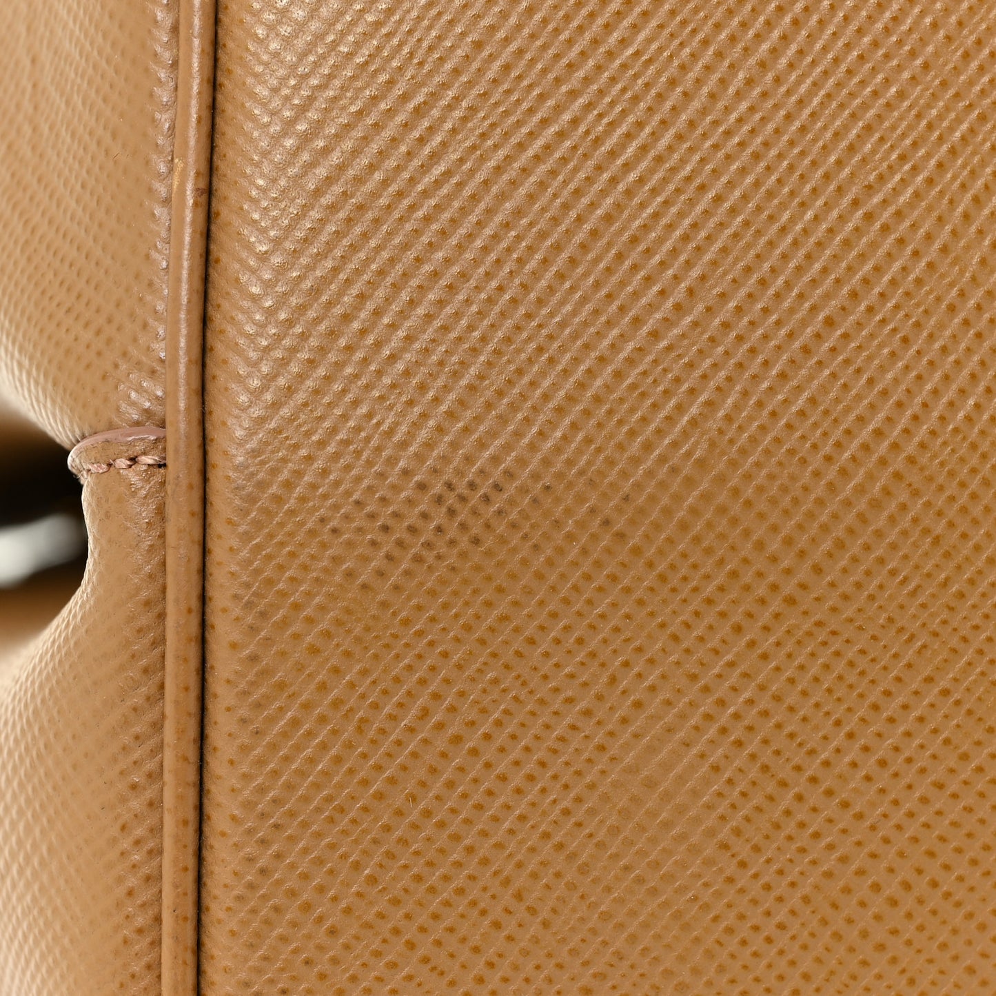 Saffiano Cuir Medium Double Bag Caramel Fuoco