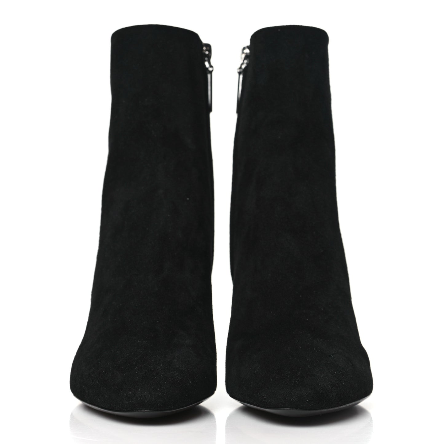 Suede Loulou Ankle Zip Boot 36 Black