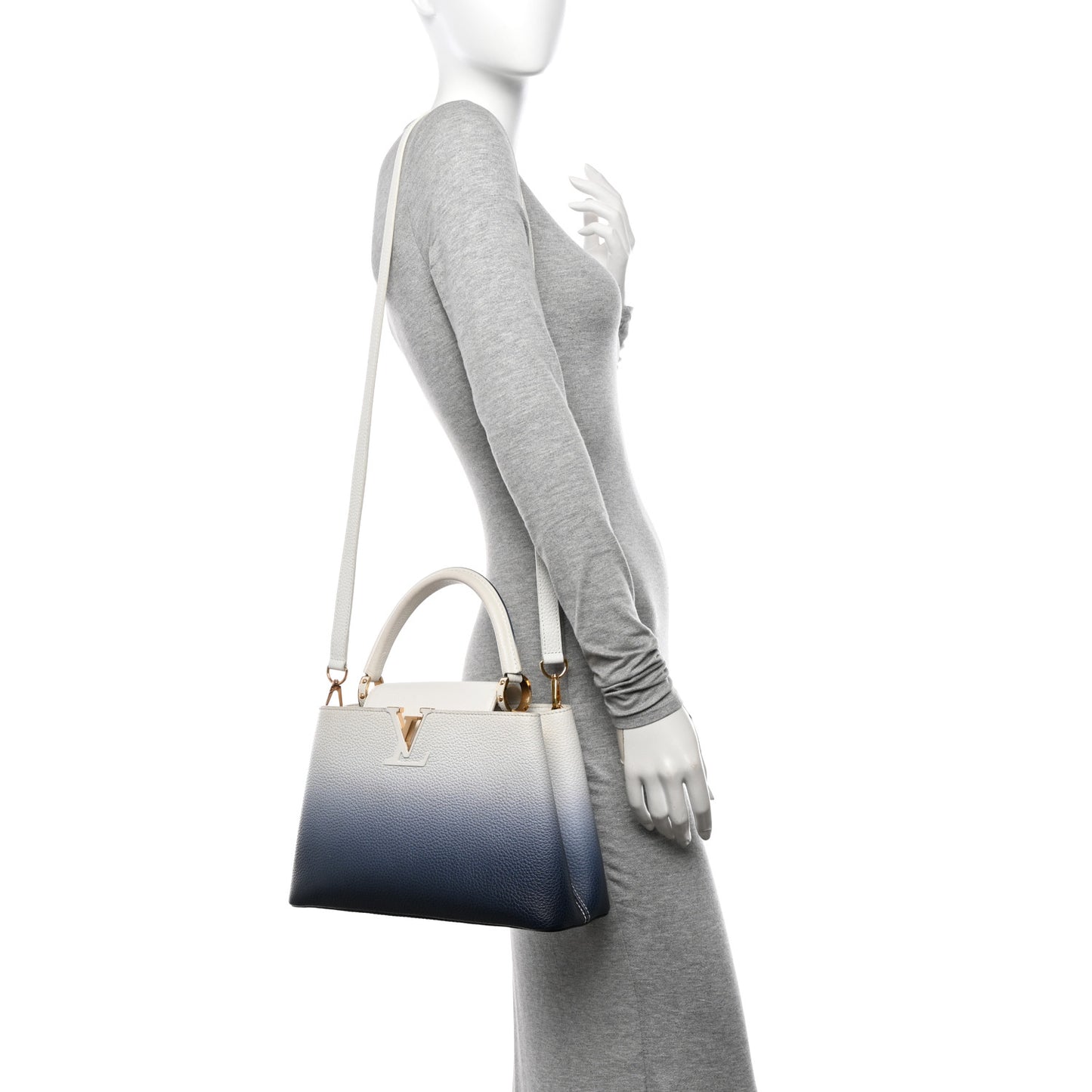 Taurillon Capucines PM Blue Marine