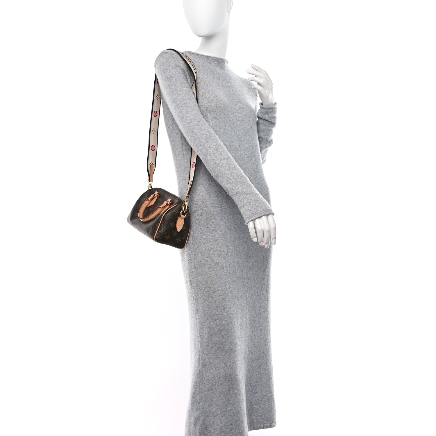 Louis Vuitton Monogram Speedy Bandouliere 20 Black 2 of 9