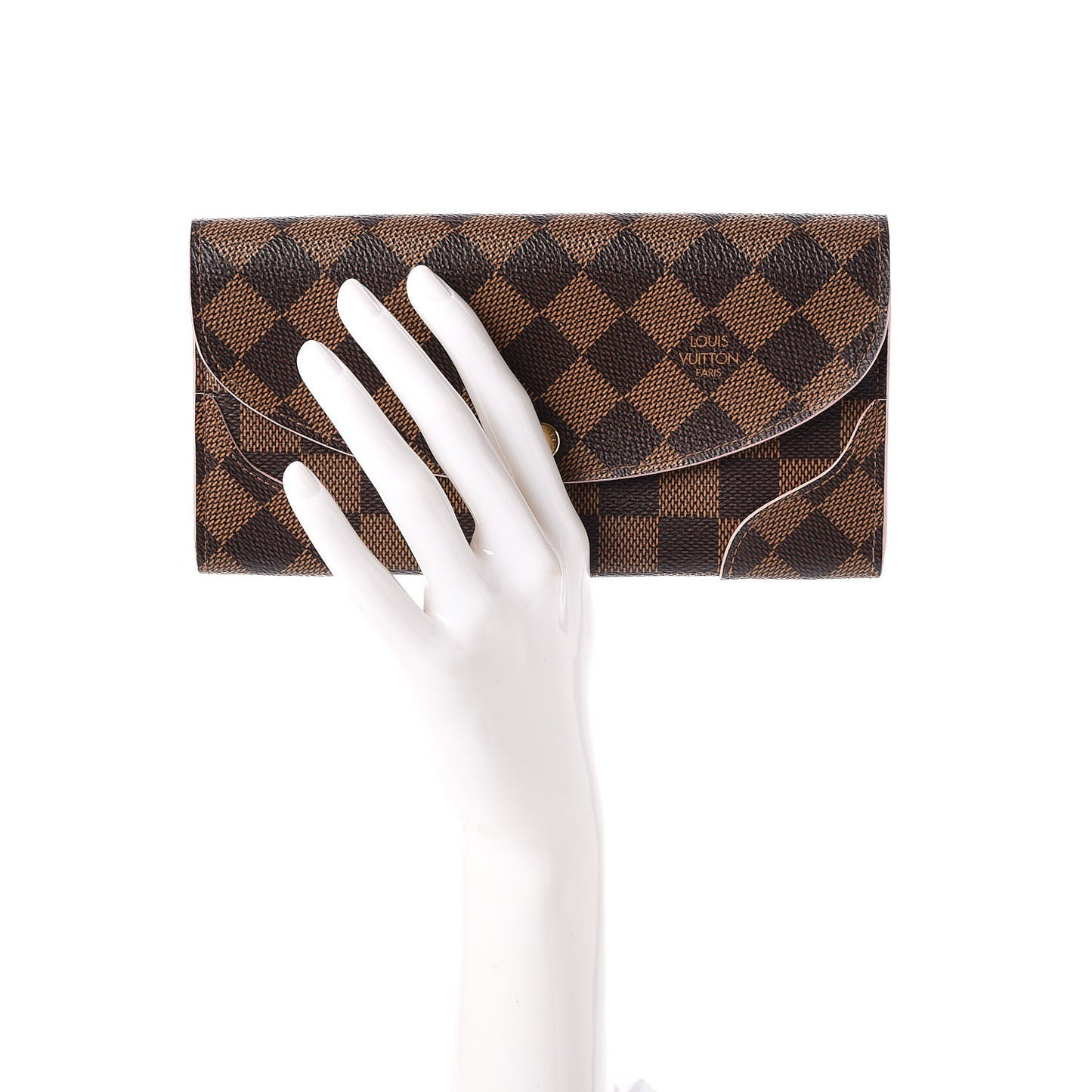Damier Ebene Caissa Wallet Rose Ballerine