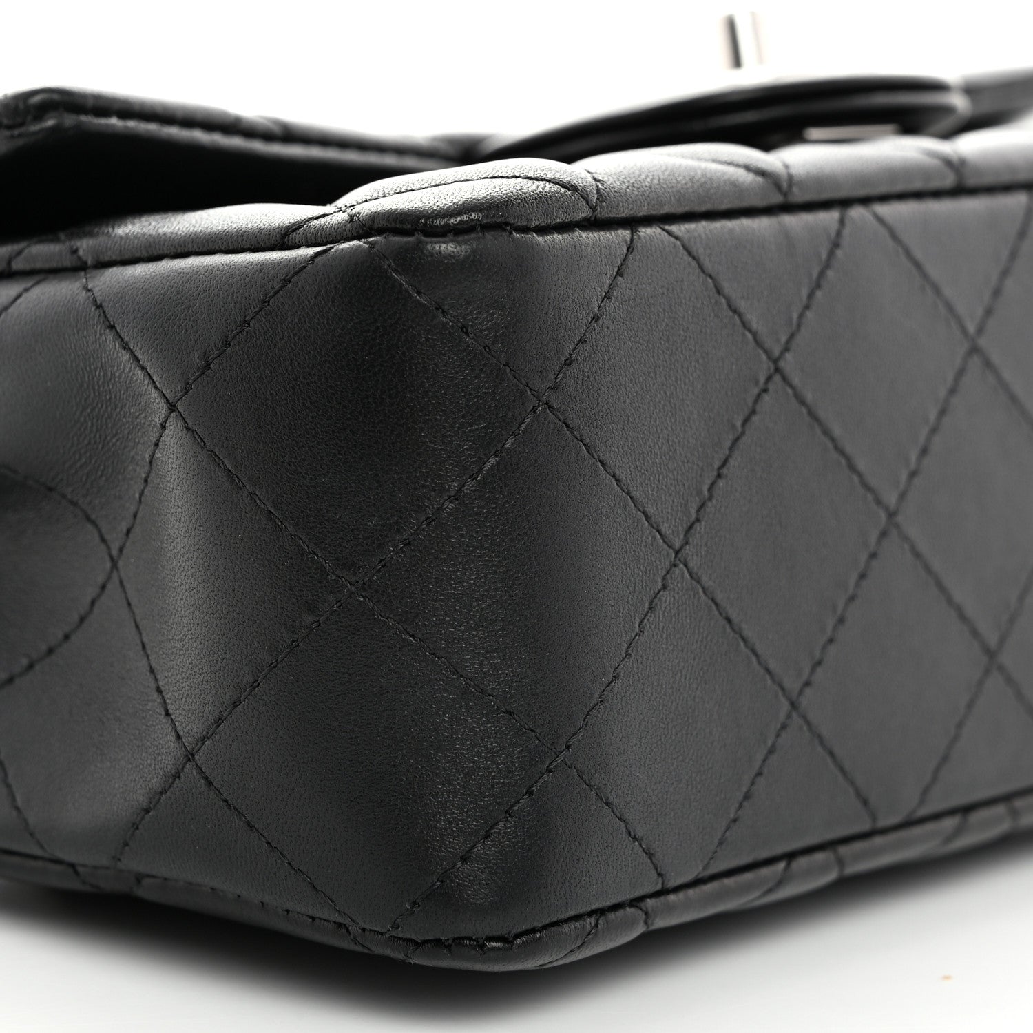 Chanel Lambskin Quilted Mini Rectangular Flap Black 9 of 10