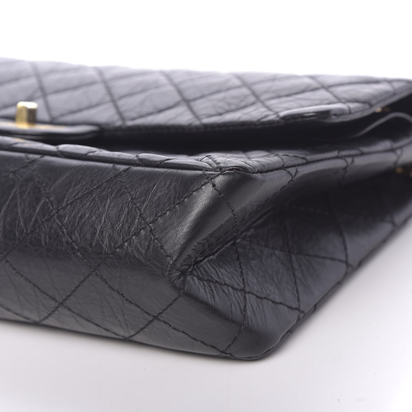 Aged Calfskin Quilted 2.55 Reissue 226 Flap Black
