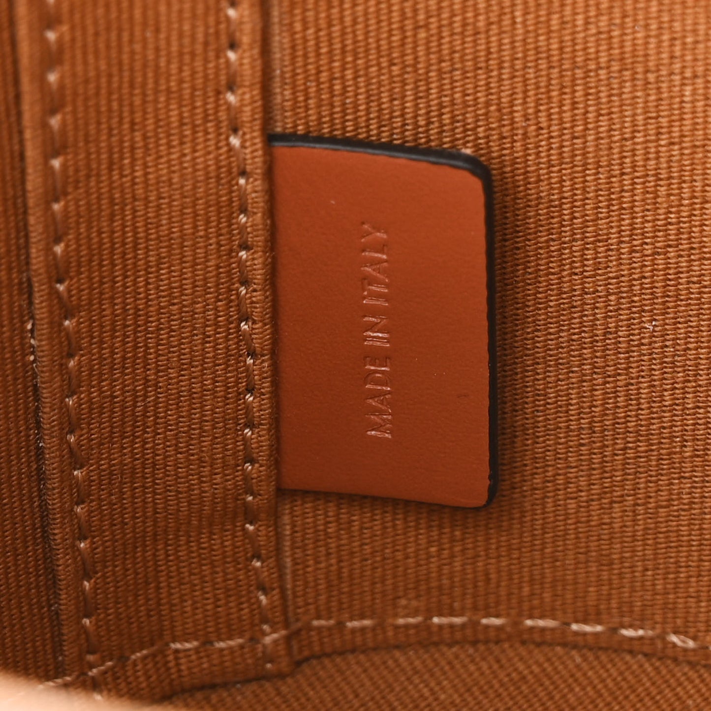 Calfskin Triomphe Canvas Medium Tambour Bag Tan