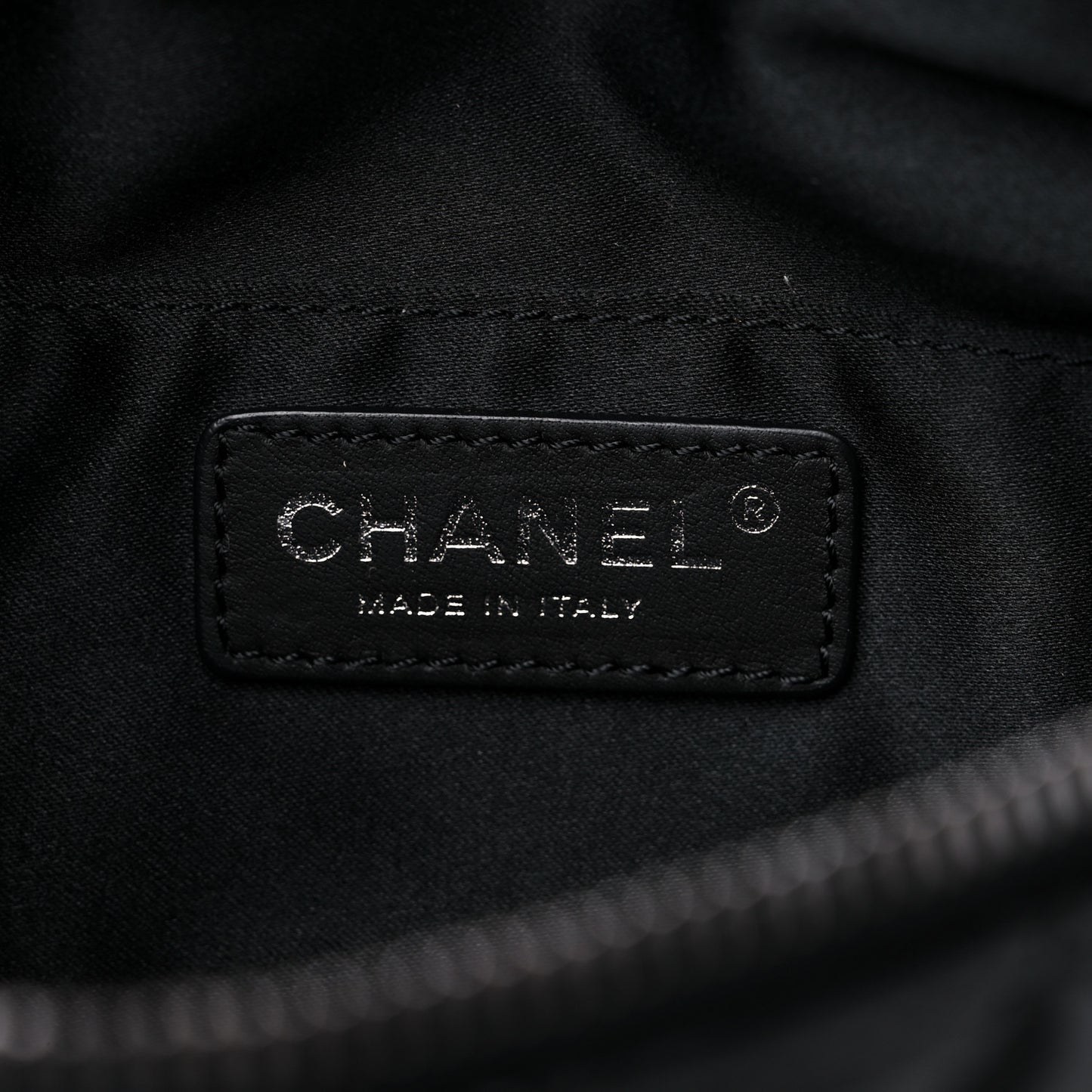 Lambskin Quilted Banane Waist Bag Fanny Pack Black