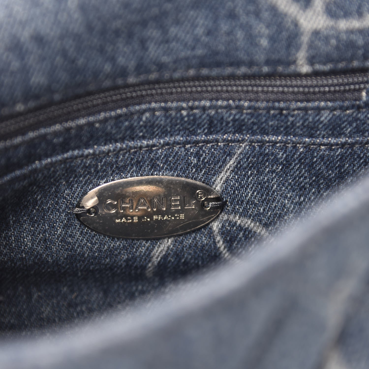 Chanel Denim CC Quilted Mini Square Flap Blue 8 of 11