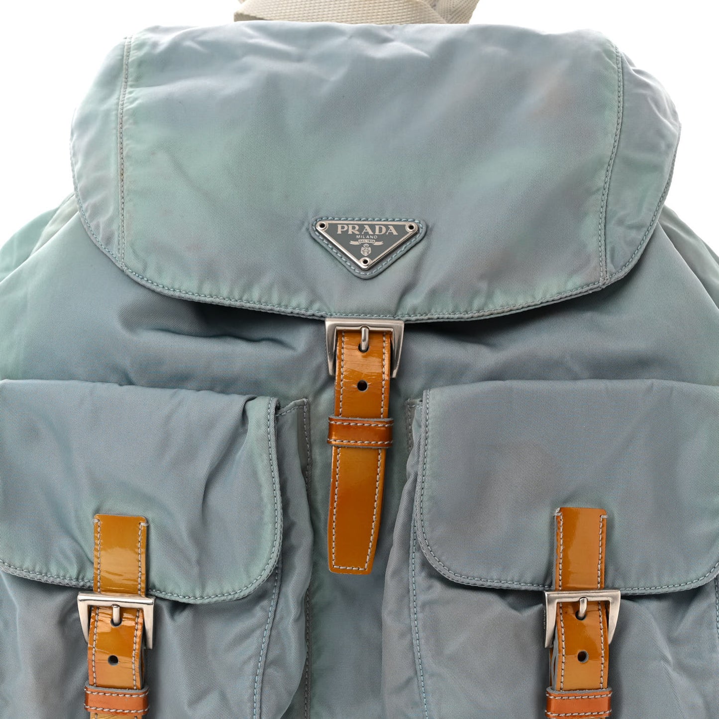 Nylon Vela Patent Backpack Blue