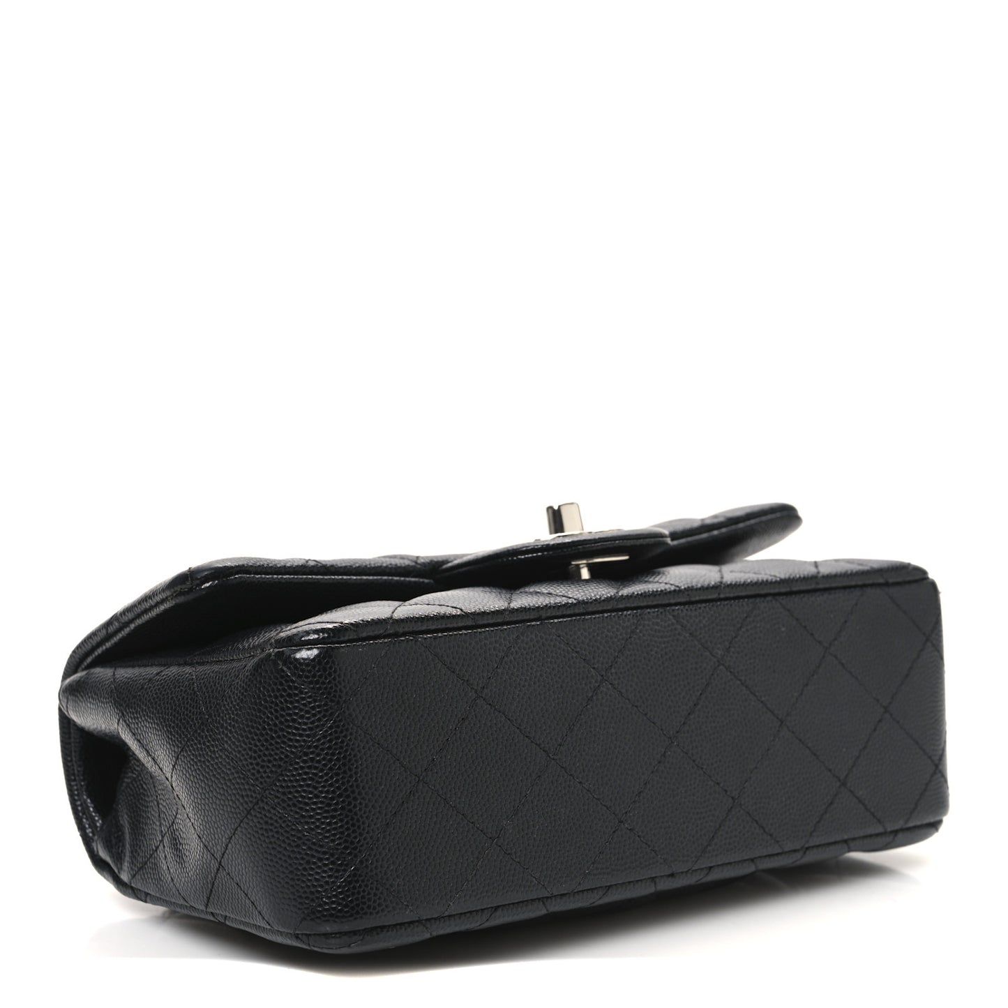 Caviar Quilted Mini Rectangular Flap Black
