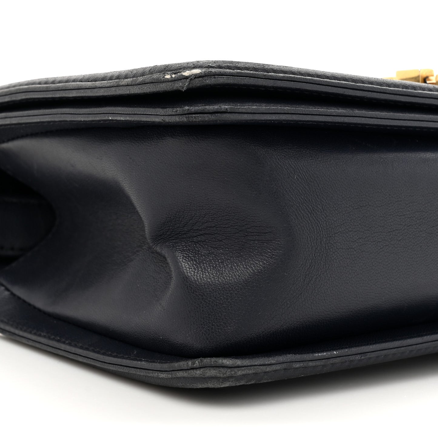 Lambskin Quilted Medium Boy Flap Dark Navy