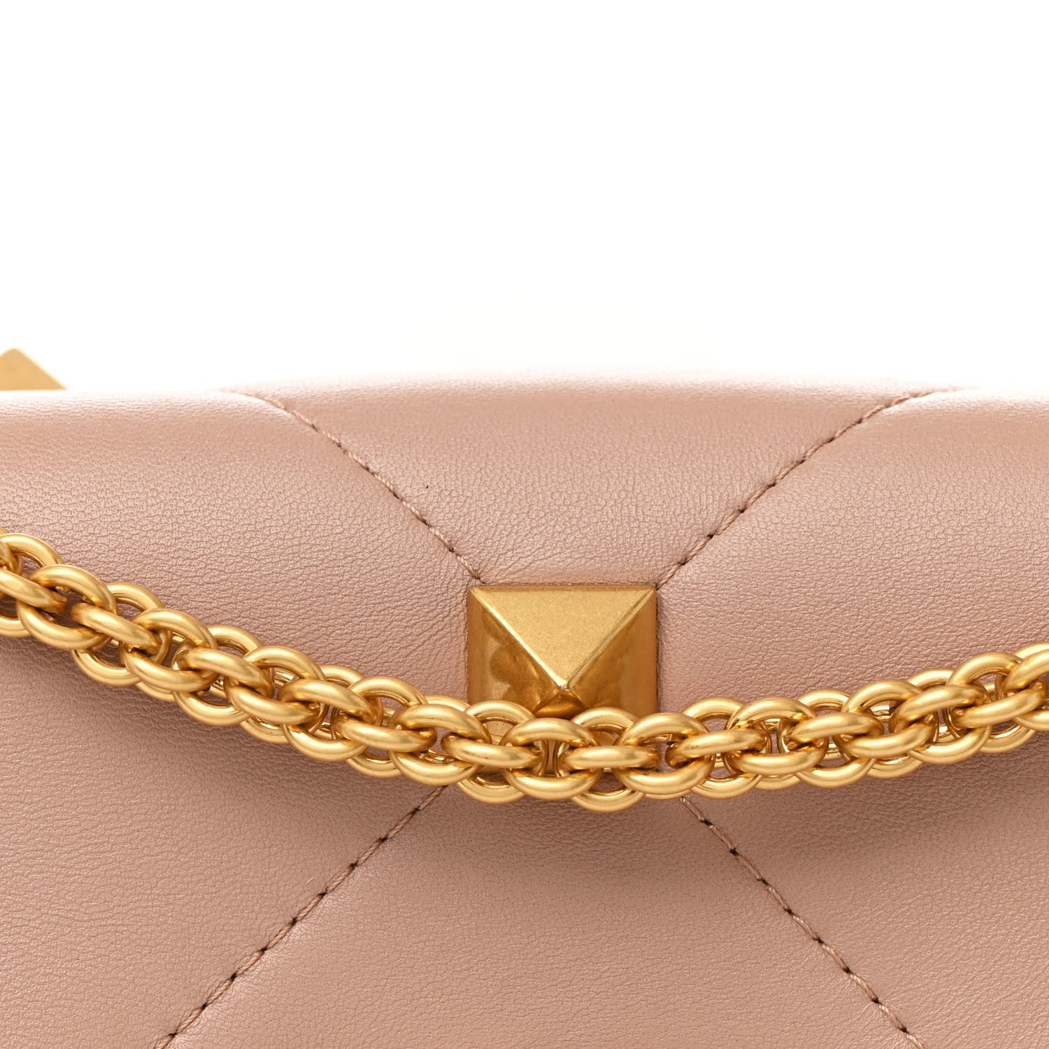 Valentino Garavani Nappa Large Roman Stud Shoulder Bag Rose Cannelle 7 of 10