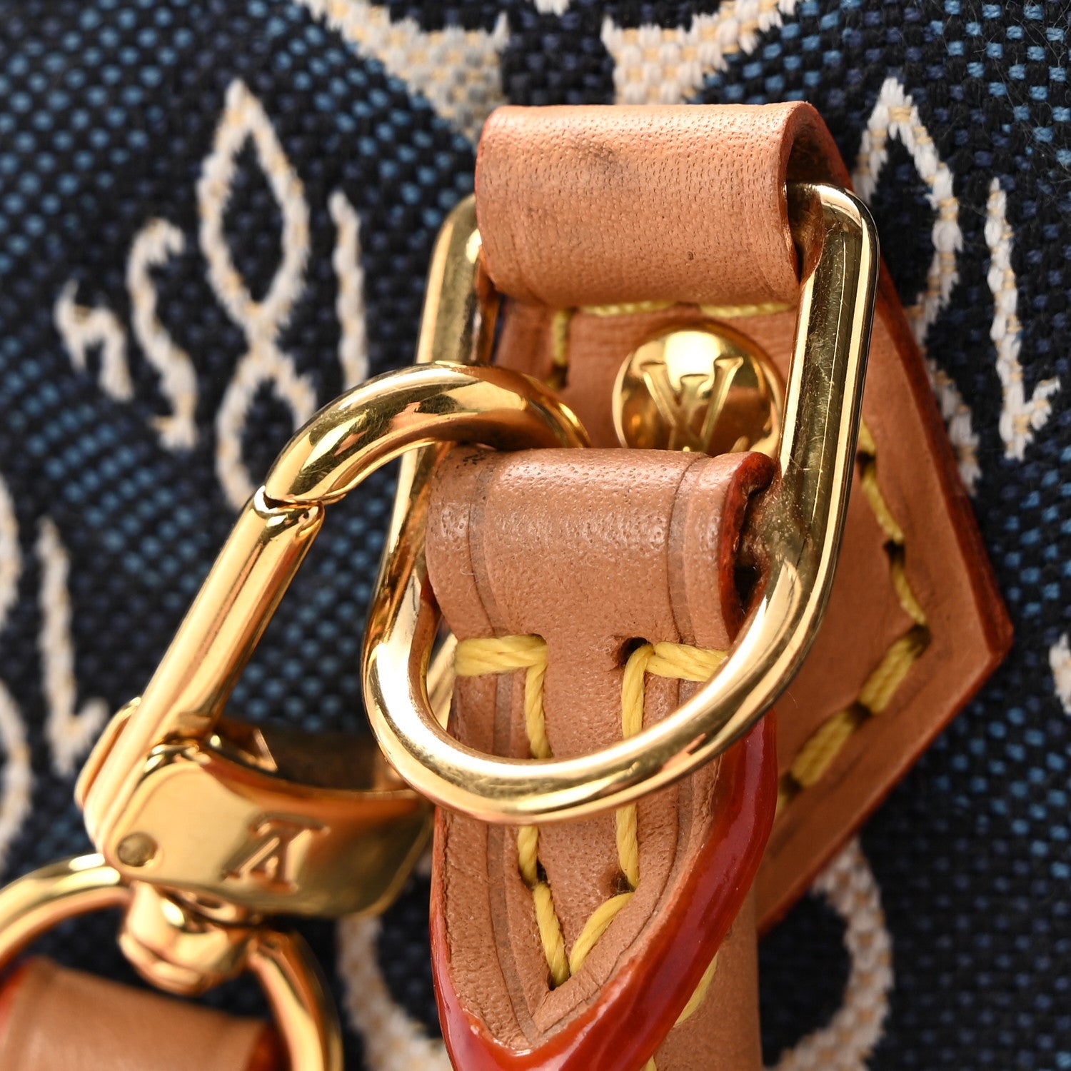 Louis Vuitton Jacquard Since 1854 Petit Sac Plat Blue 12 of 14