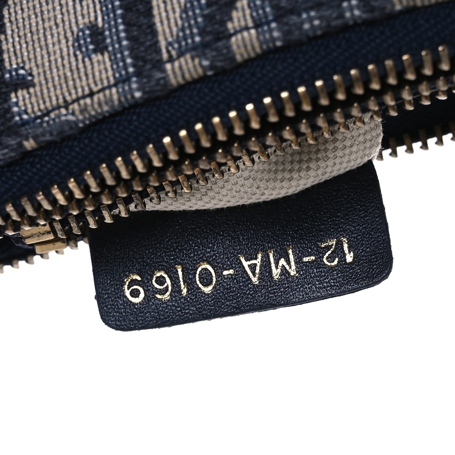 Oblique Saddle Pouch With Strap Navy Blue