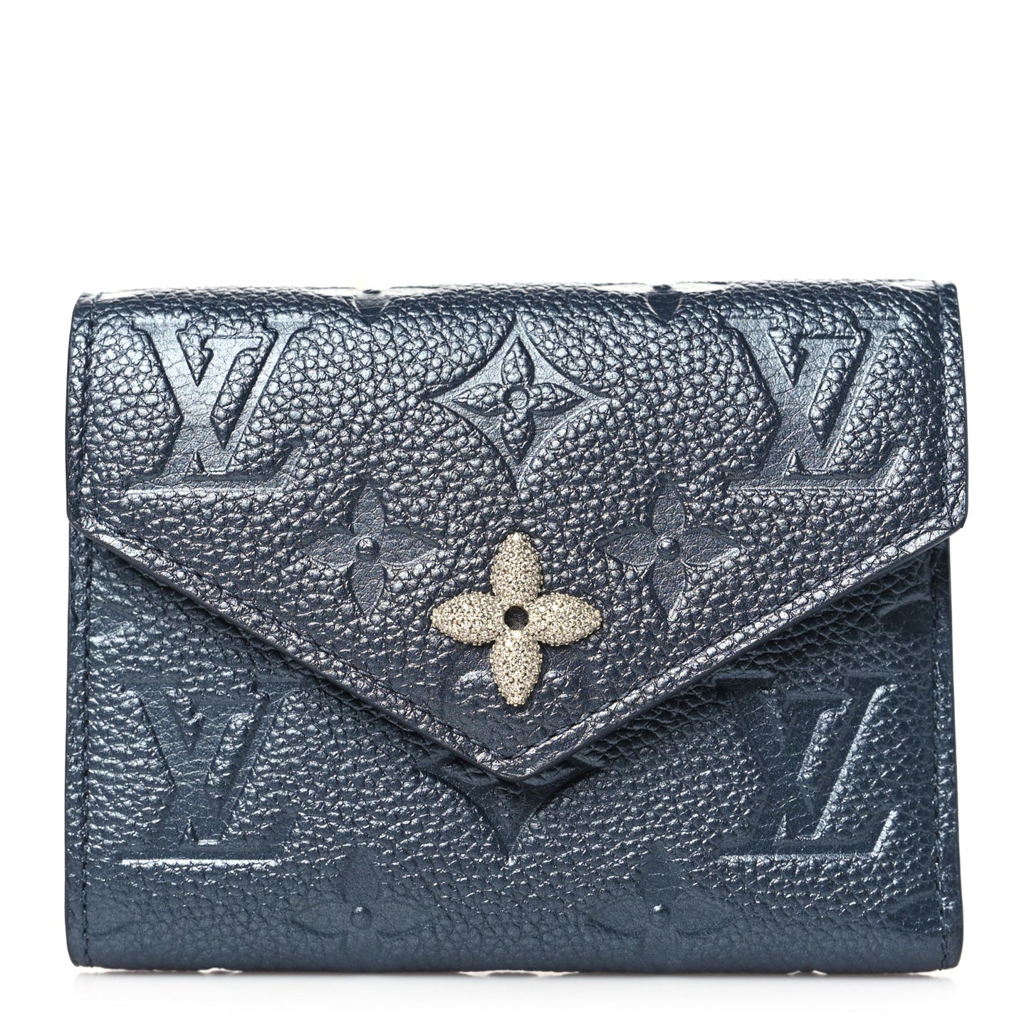Empreinte Monogram Flower Victorine Wallet Navy Blue