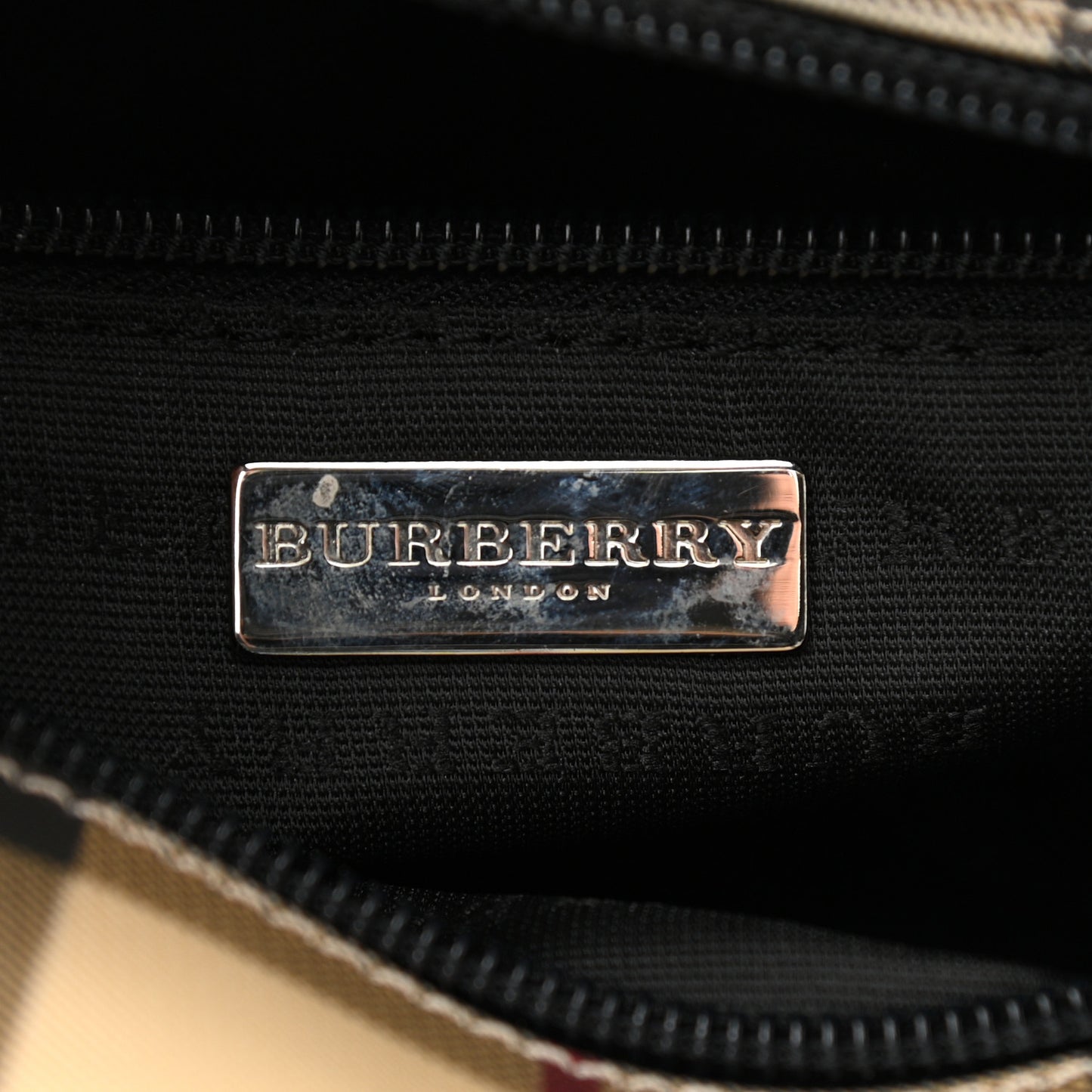 House Check Small Tote Black