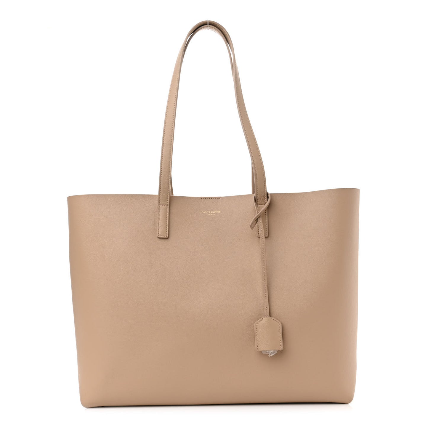 Calfskin Large Shopping Tote Dark Toffee