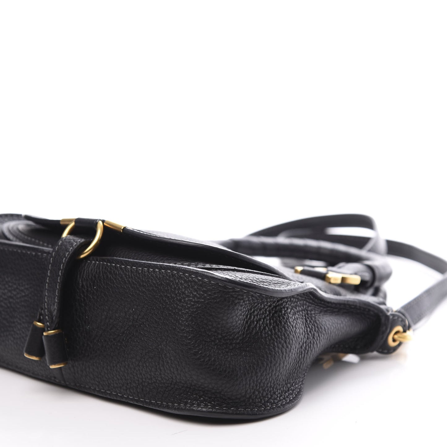 Calfskin Baby Marcie Satchel Black