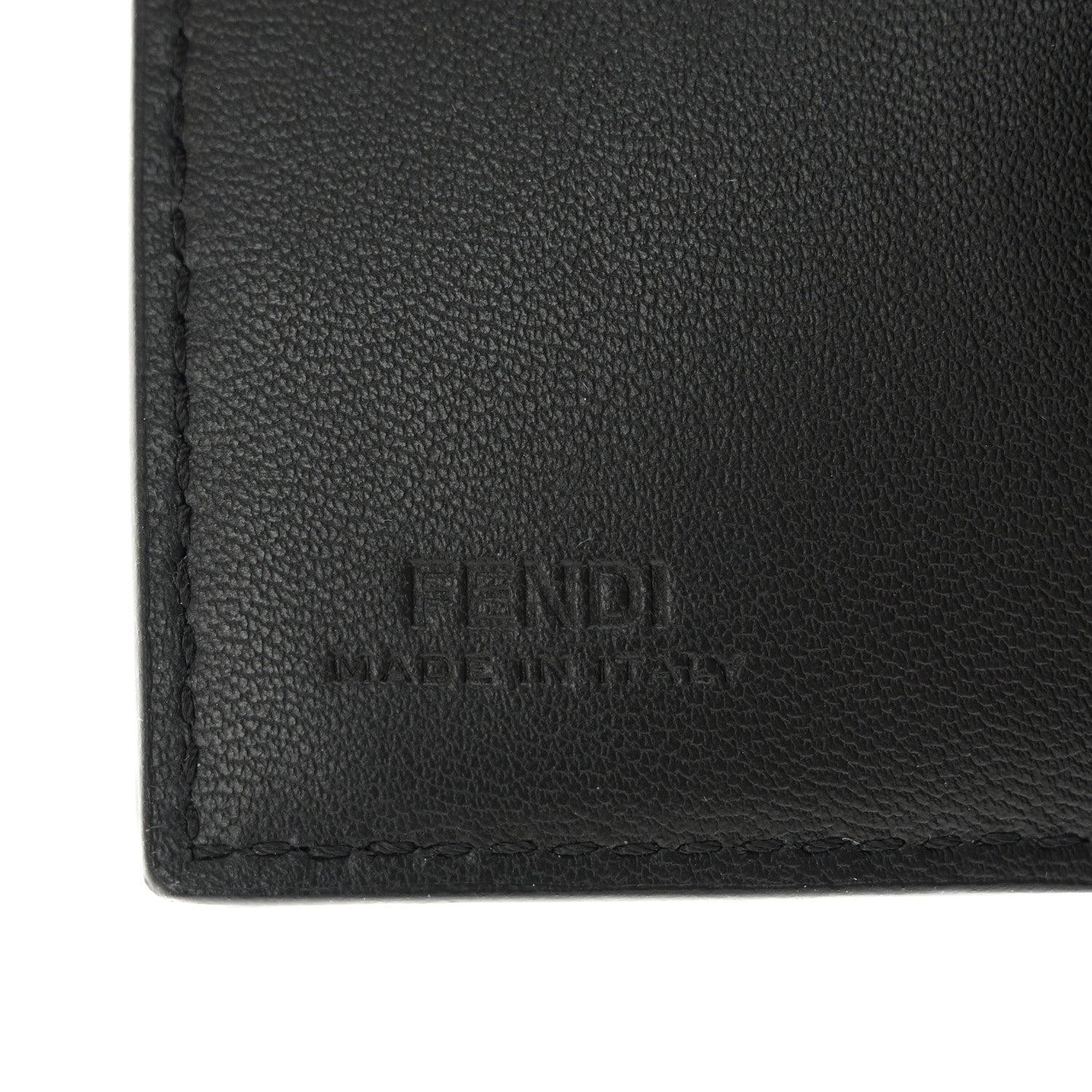 Fendi X JOSHUA VIDES Nappa Matisse FF Diagonal Embossed Micro Tri-Fold Wallet White Black 7 of 11