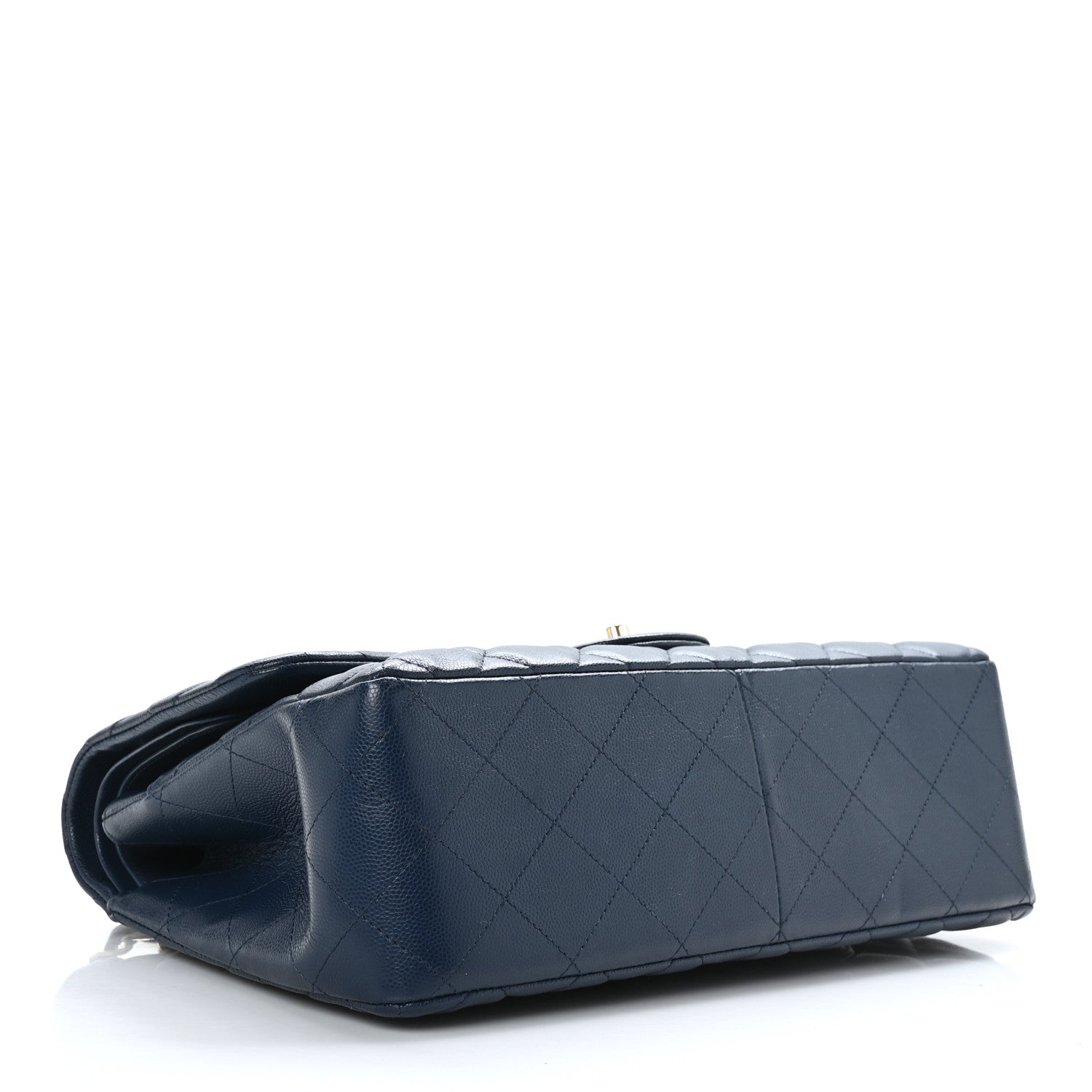 Chanel Caviar Quilted Jumbo Double Flap Navy Blue 3 of 8