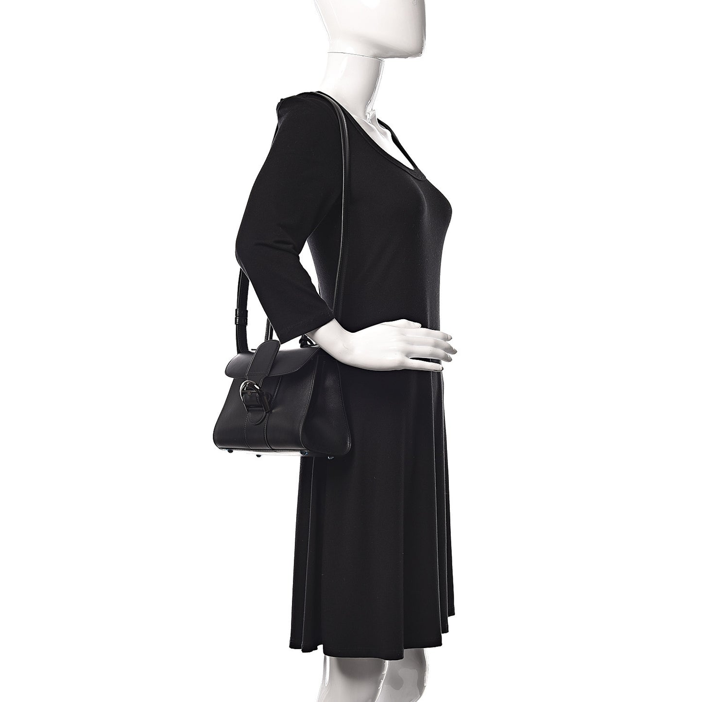 Box Calfskin Mini Brillant Satchel Black