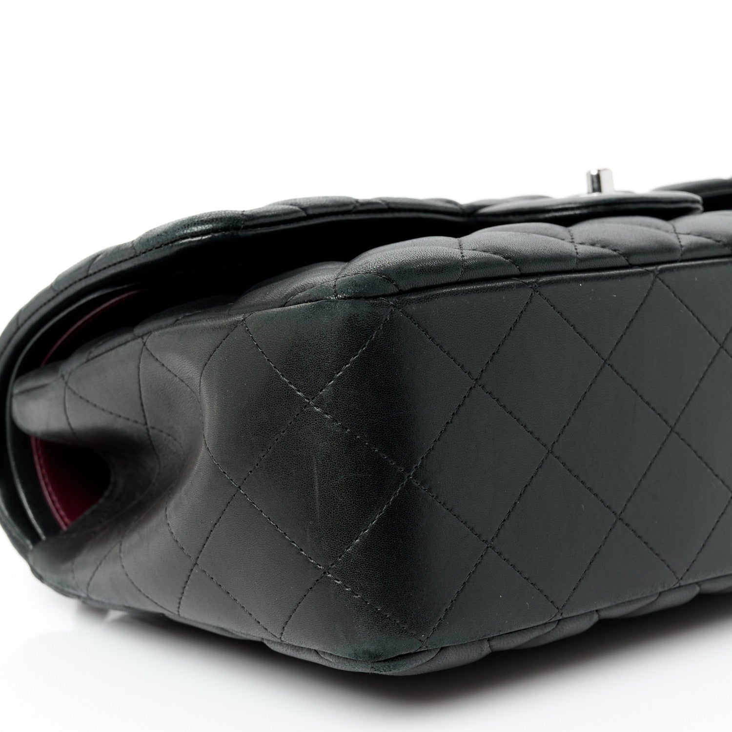 Chanel Lambskin Quilted Jumbo Double Flap Black 10 of 13