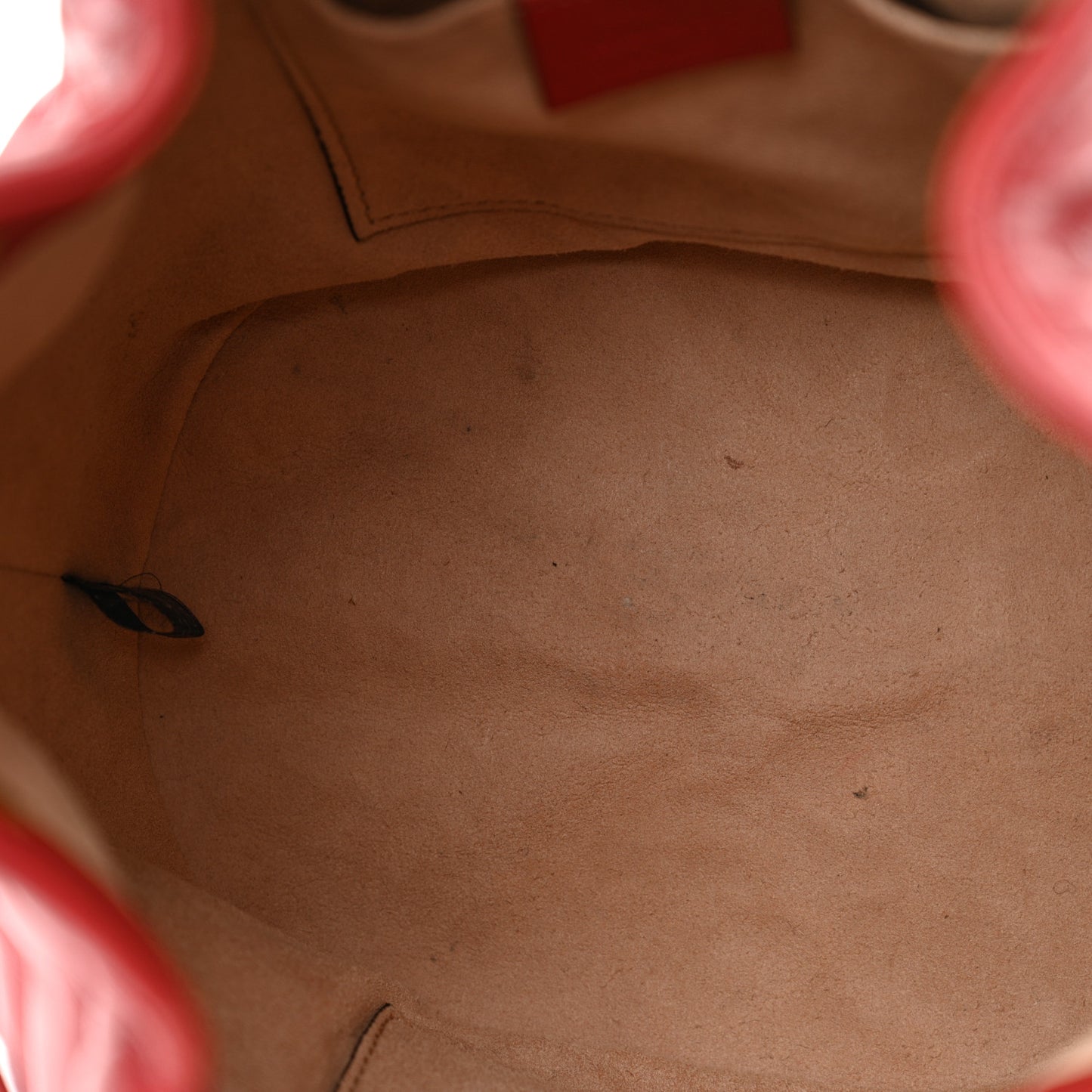 Calfskin Matelasse Sylvie Web GG Marmont Bucket Bag Hibiscus Red