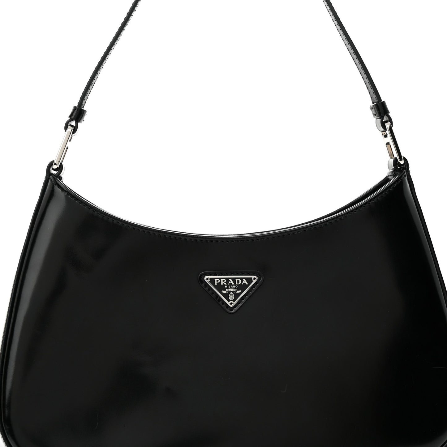 Spazzolato Cleo Shoulder Bag Black